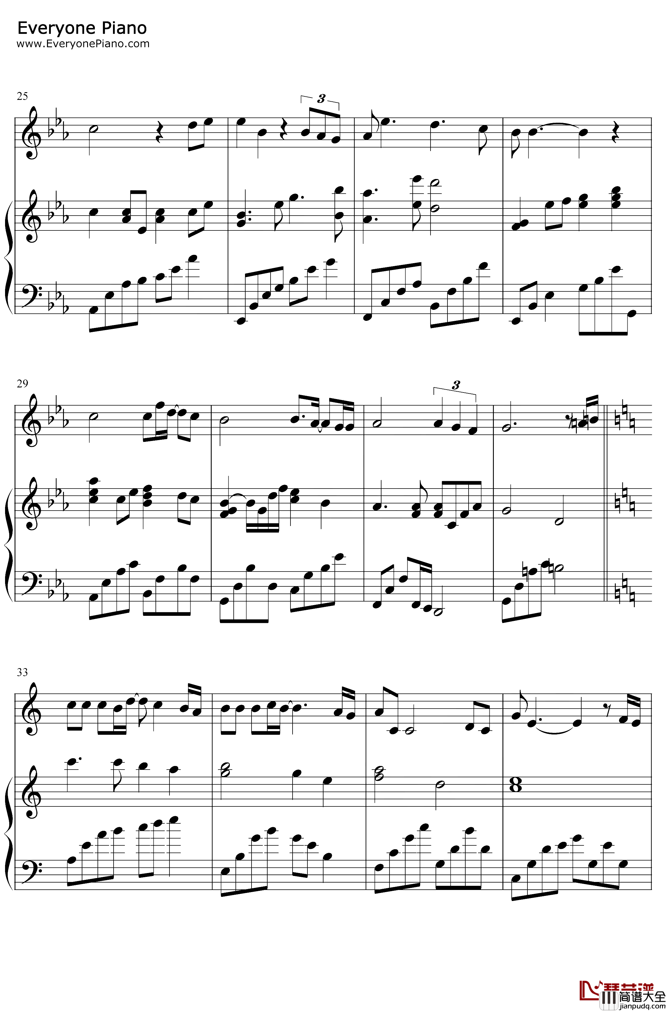 我的故事钢琴谱_陈百强_陈百强