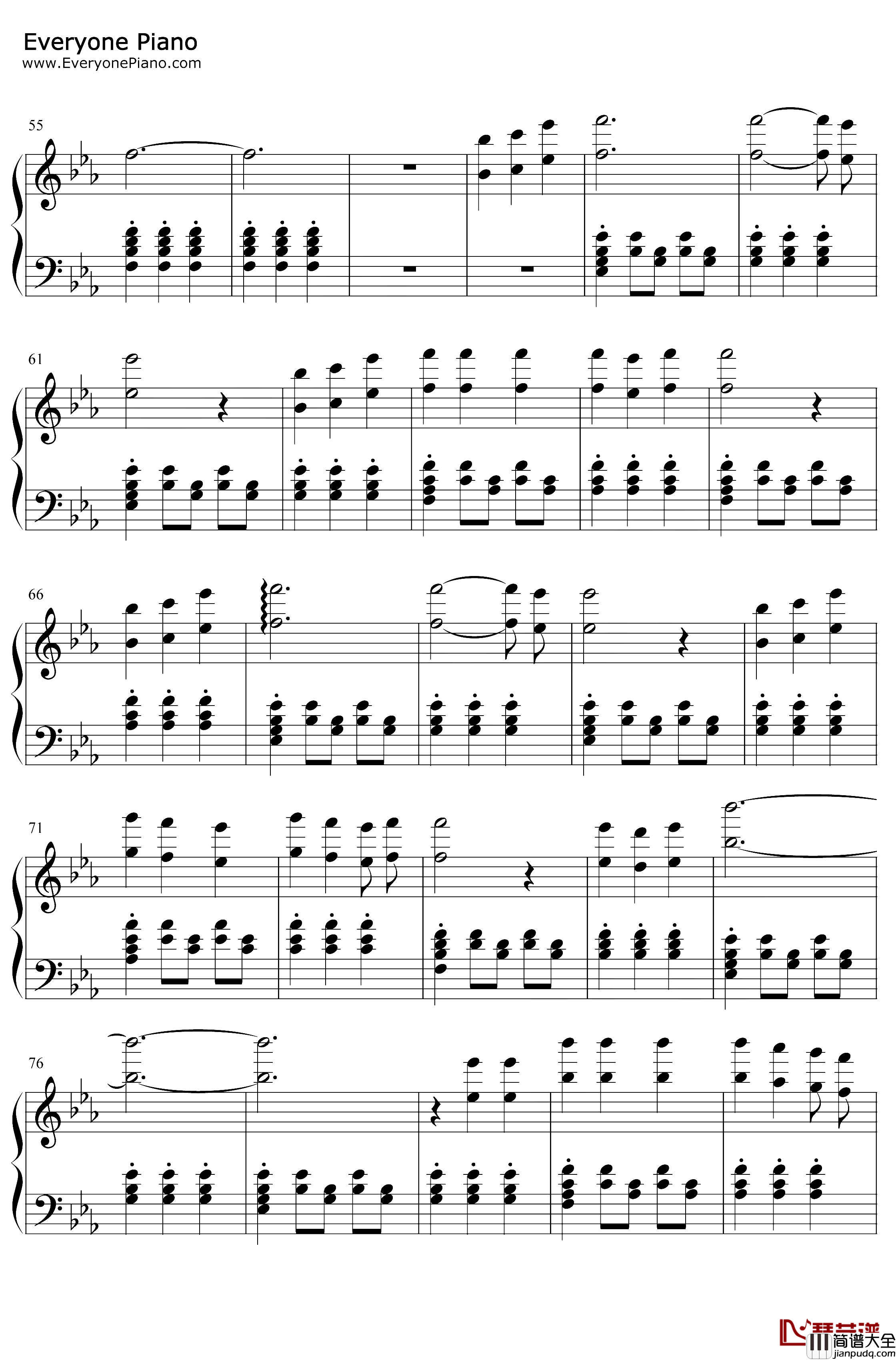 粉色闪电钢琴谱_R1SE_R1SE