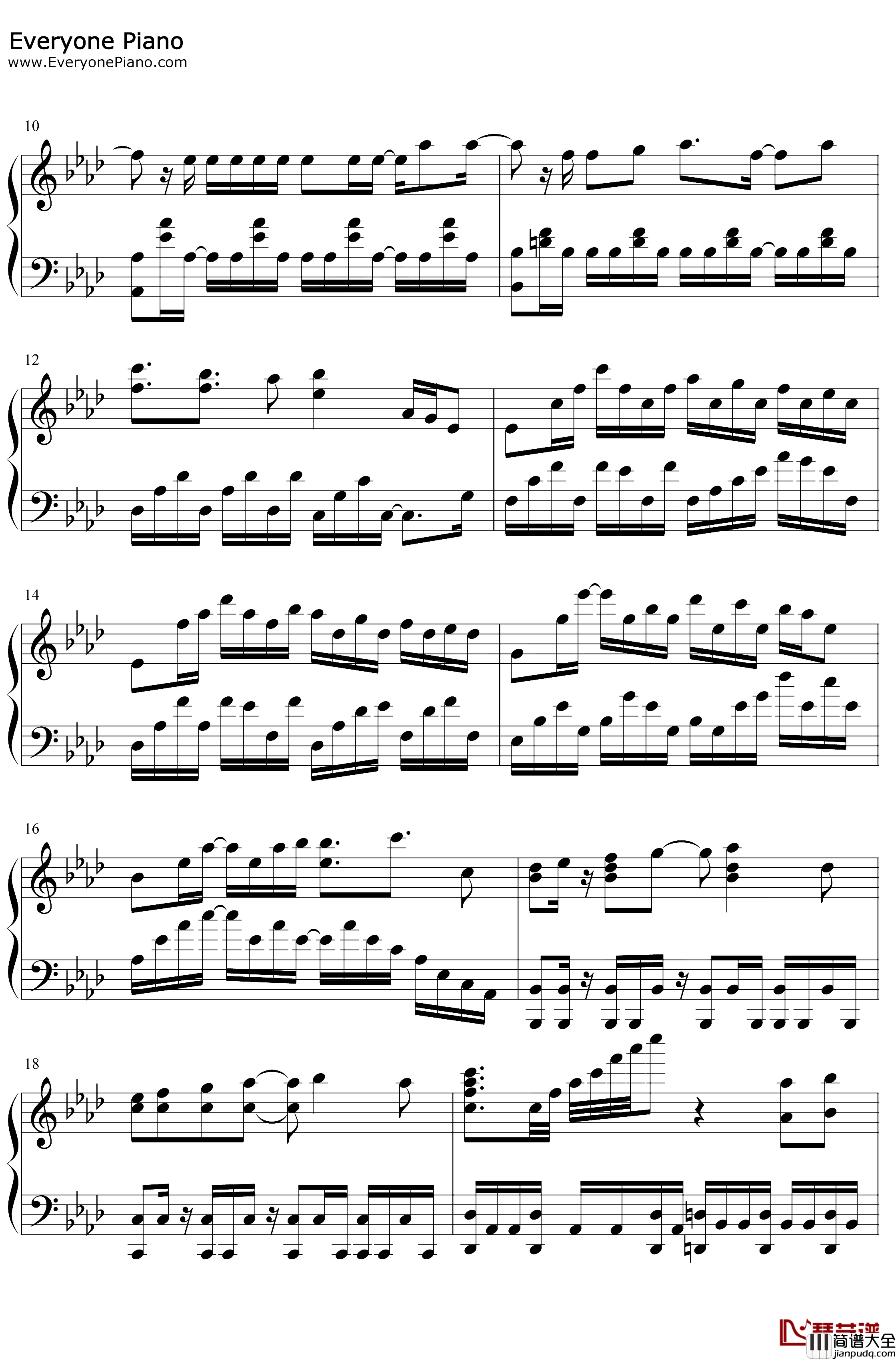 High_Free_Spirits钢琴谱_TrySail_高校舰队OP