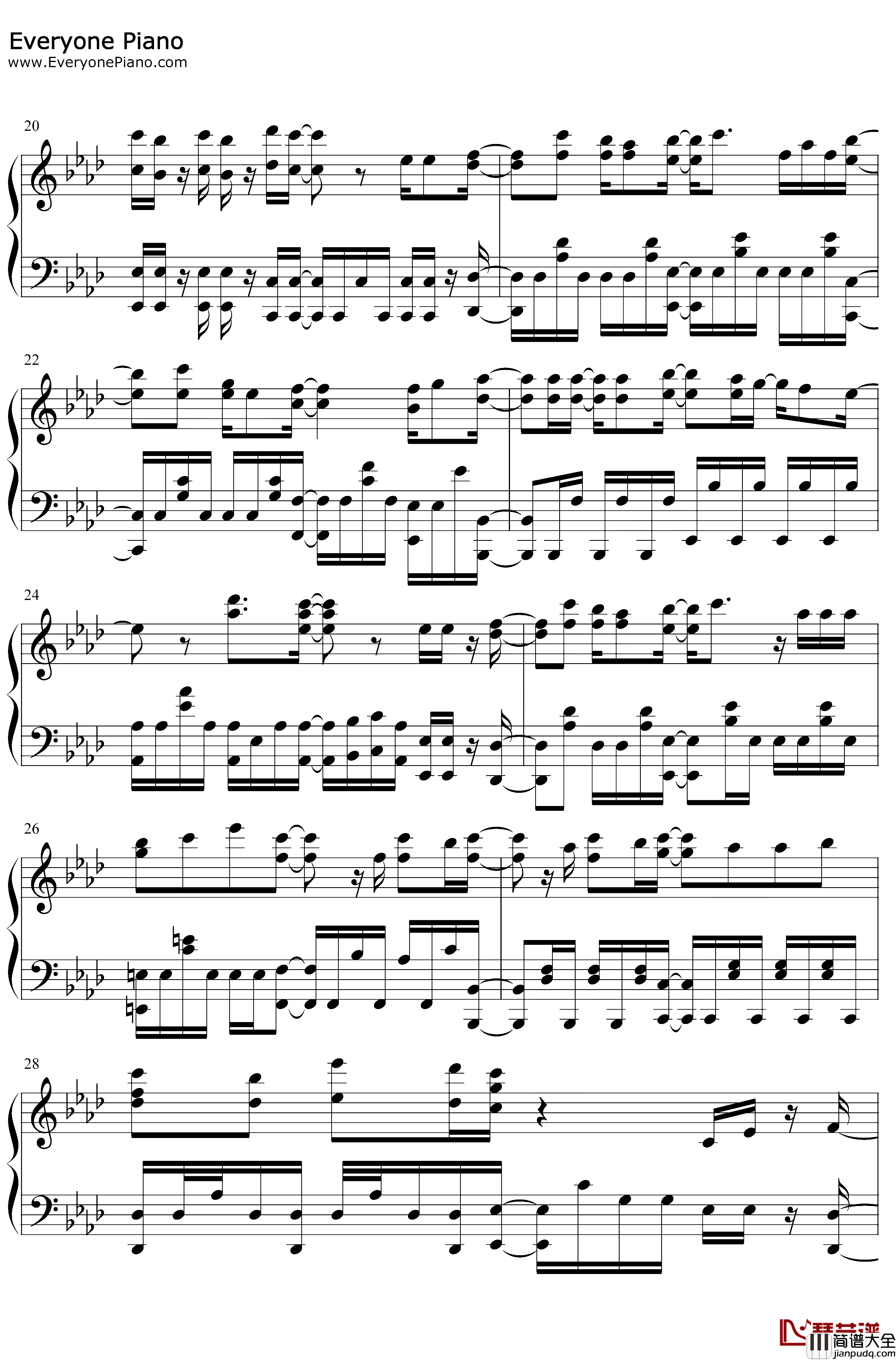 High_Free_Spirits钢琴谱_TrySail_高校舰队OP