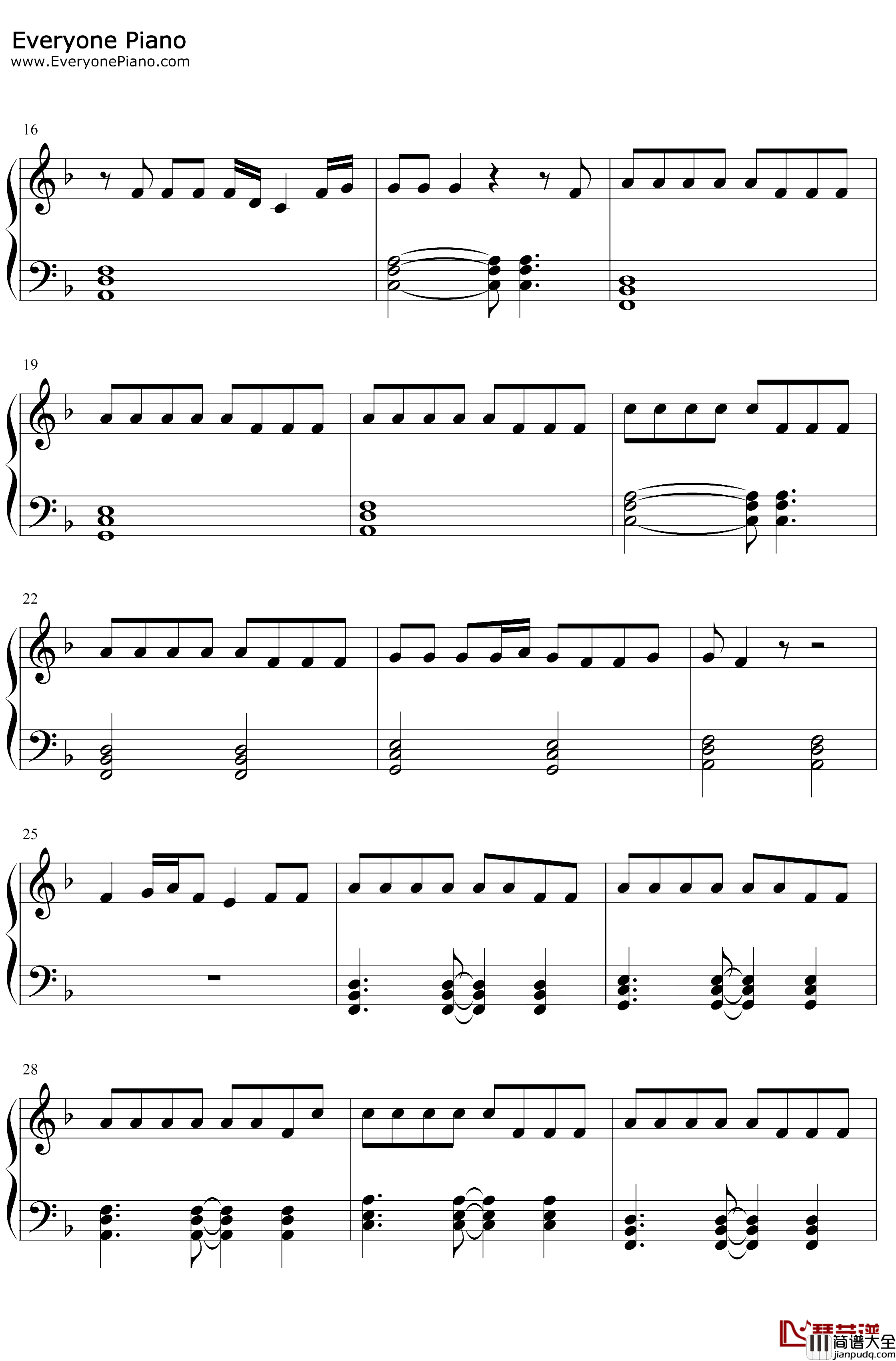 Funny钢琴谱_ZeddJasmineThompson_ZeddftJasmineThompson