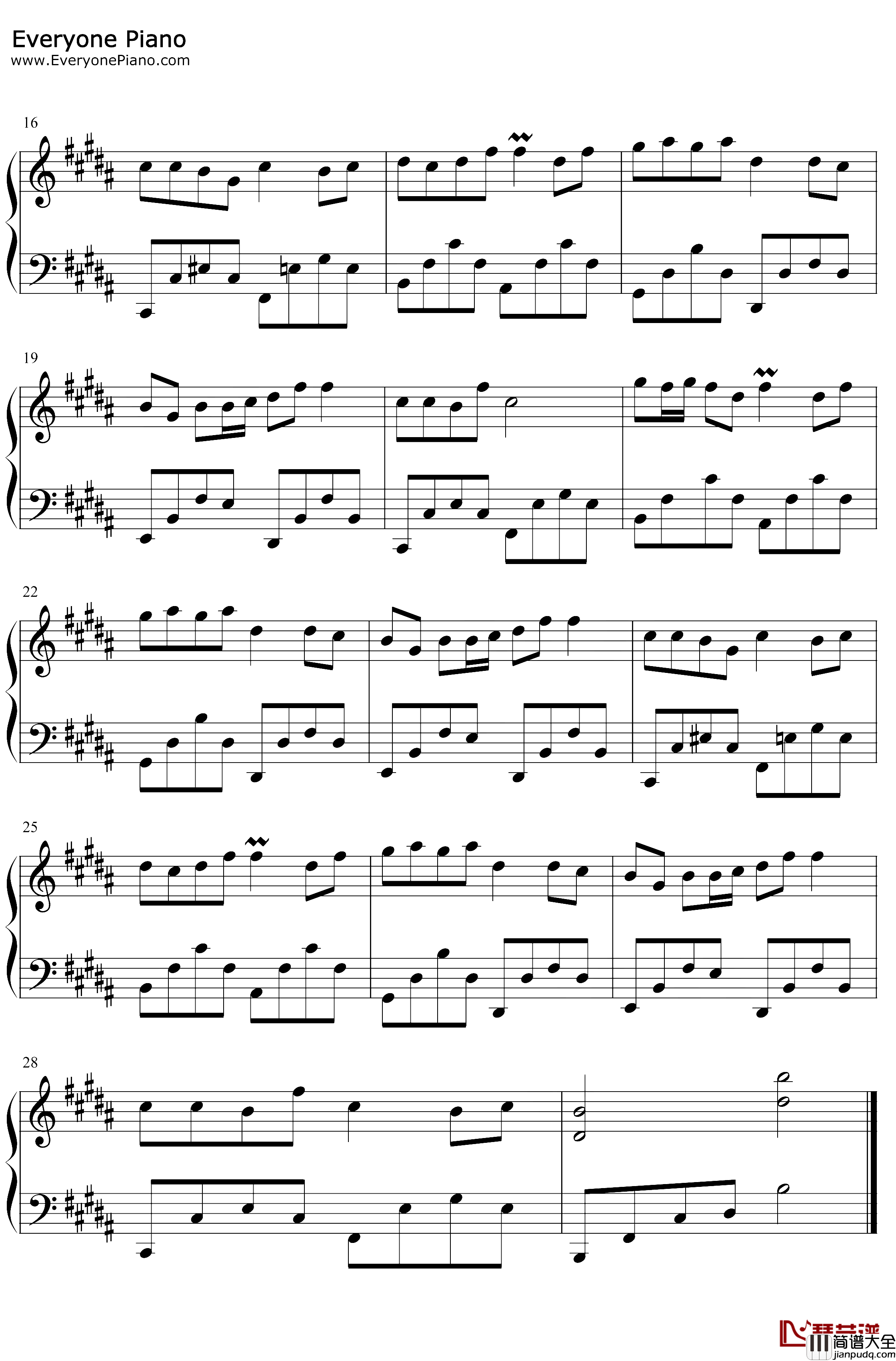 笑纳钢琴谱_花僮_撑伞接落花看那西风骑瘦马_抖音热歌