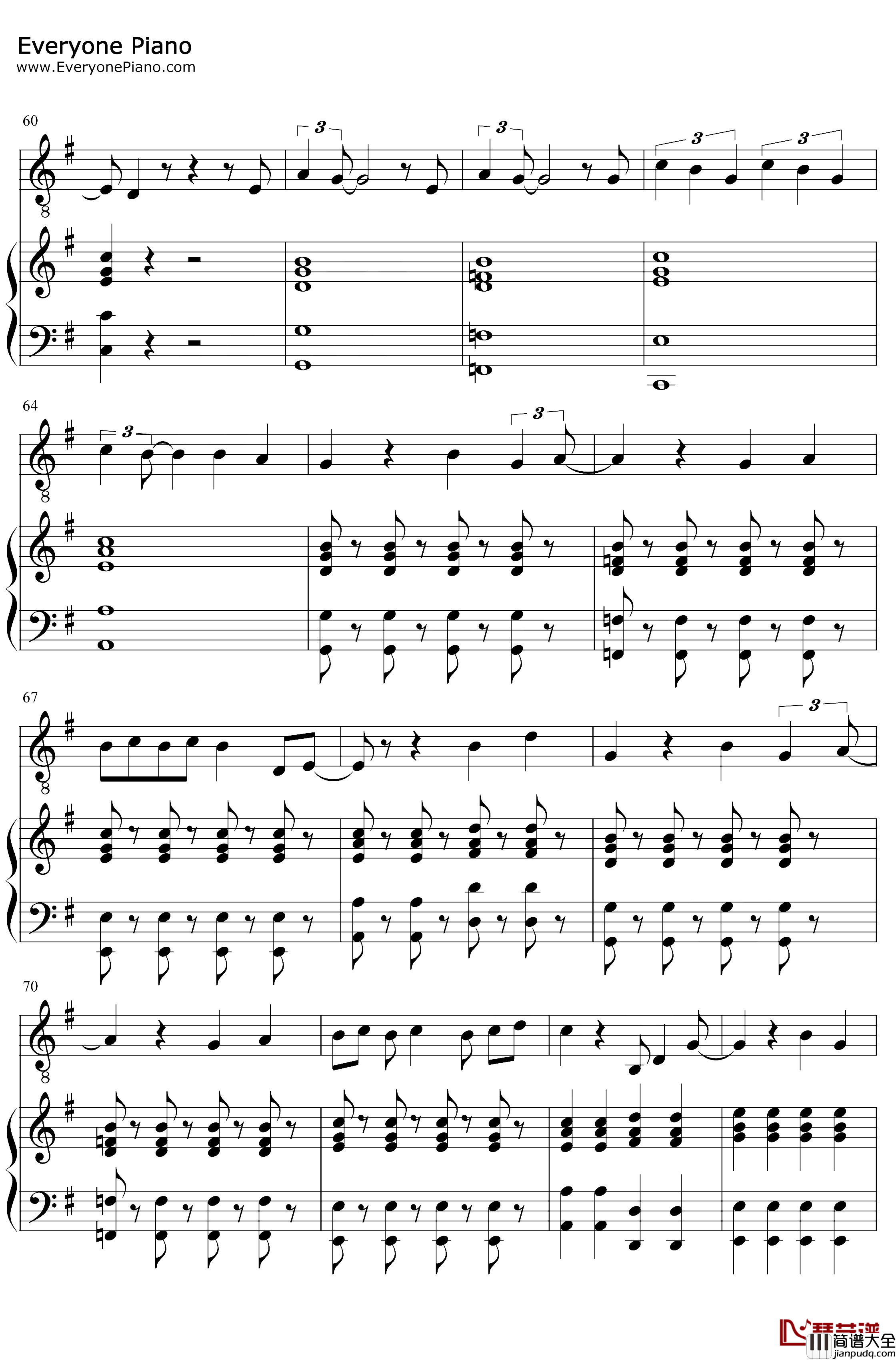 You_Will_Be_Back钢琴谱_Jonathan_Groff_音乐剧汉密尔顿OST