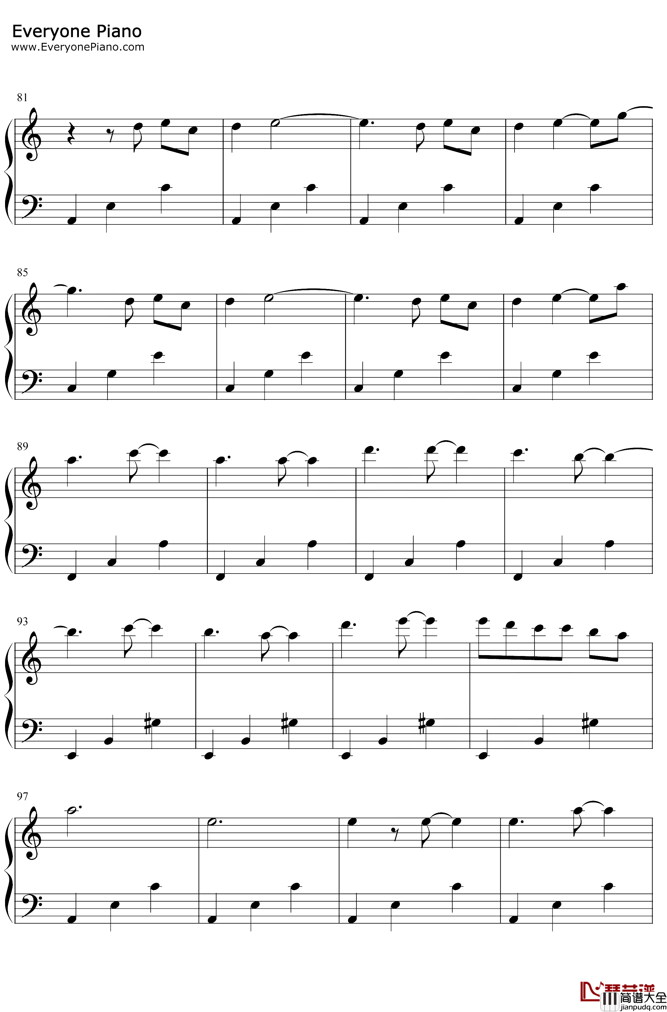 Fallin钢琴谱_WhyDon'tWe_WhyDontWe