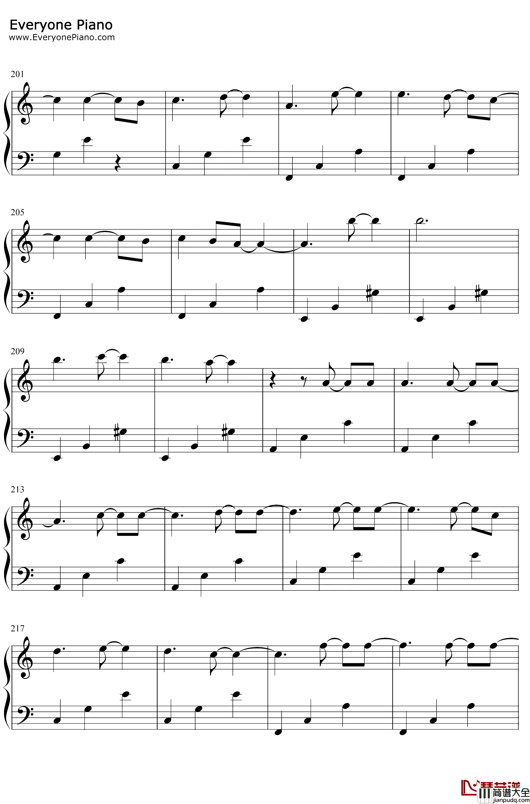 Fallin钢琴谱_WhyDon'tWe_WhyDontWe