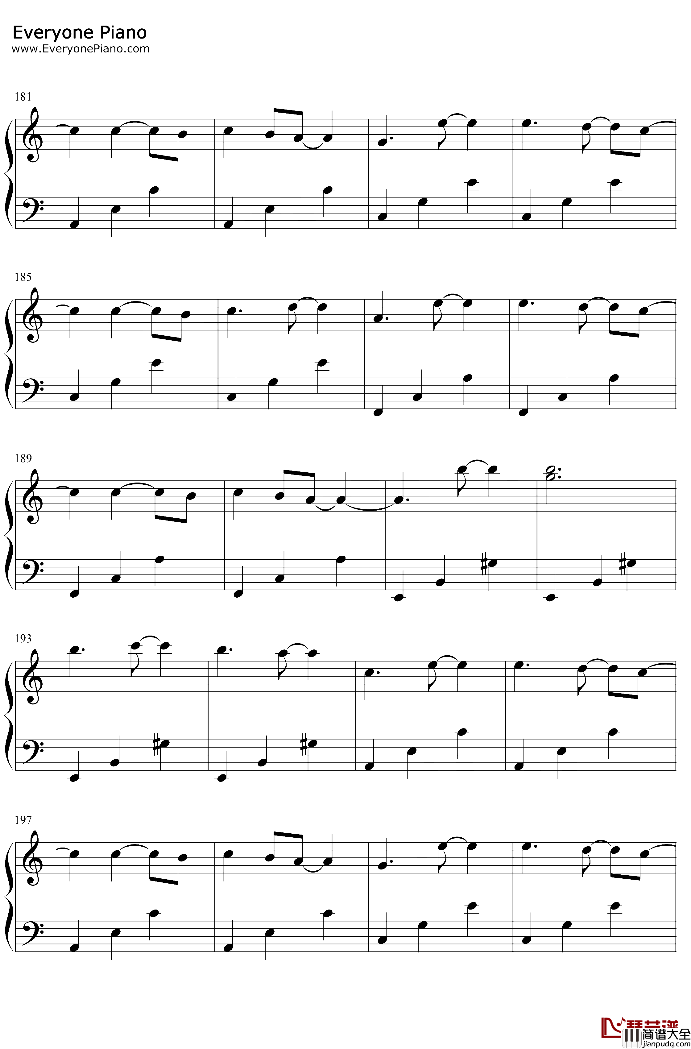 Fallin钢琴谱_WhyDon'tWe_WhyDontWe