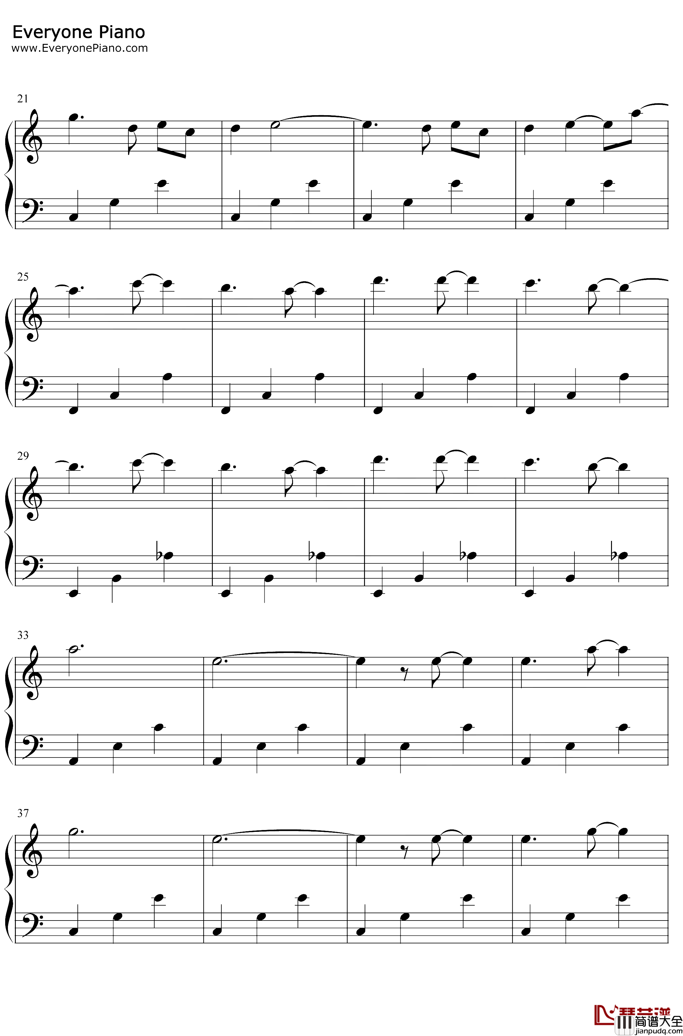 Fallin钢琴谱_WhyDon'tWe_WhyDontWe