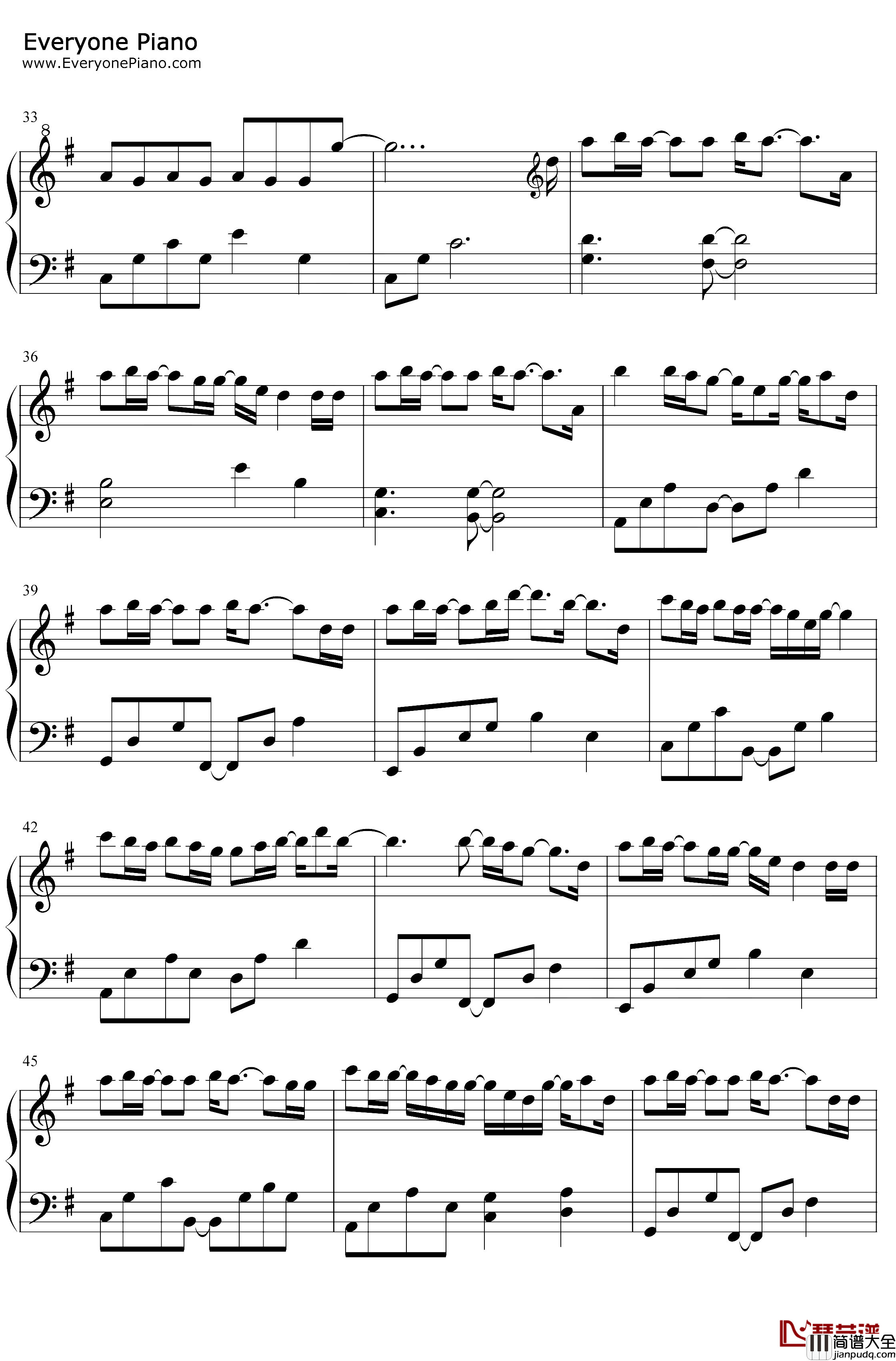 讽刺的情书钢琴谱_田馥甄_田馥甄