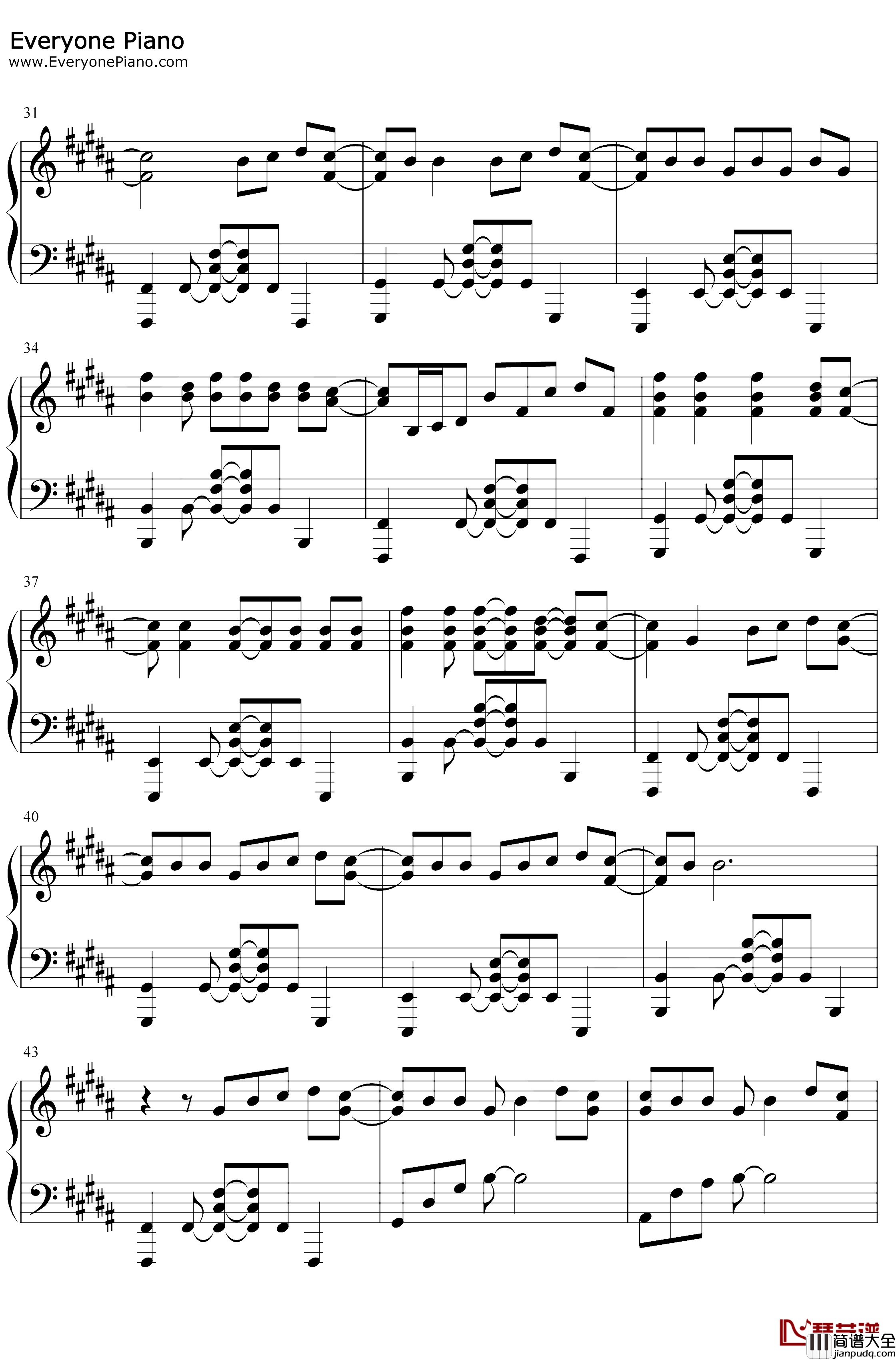 你的名字歌曲合集钢琴谱_Radwimps_钢琴谱：你的名字歌曲合集