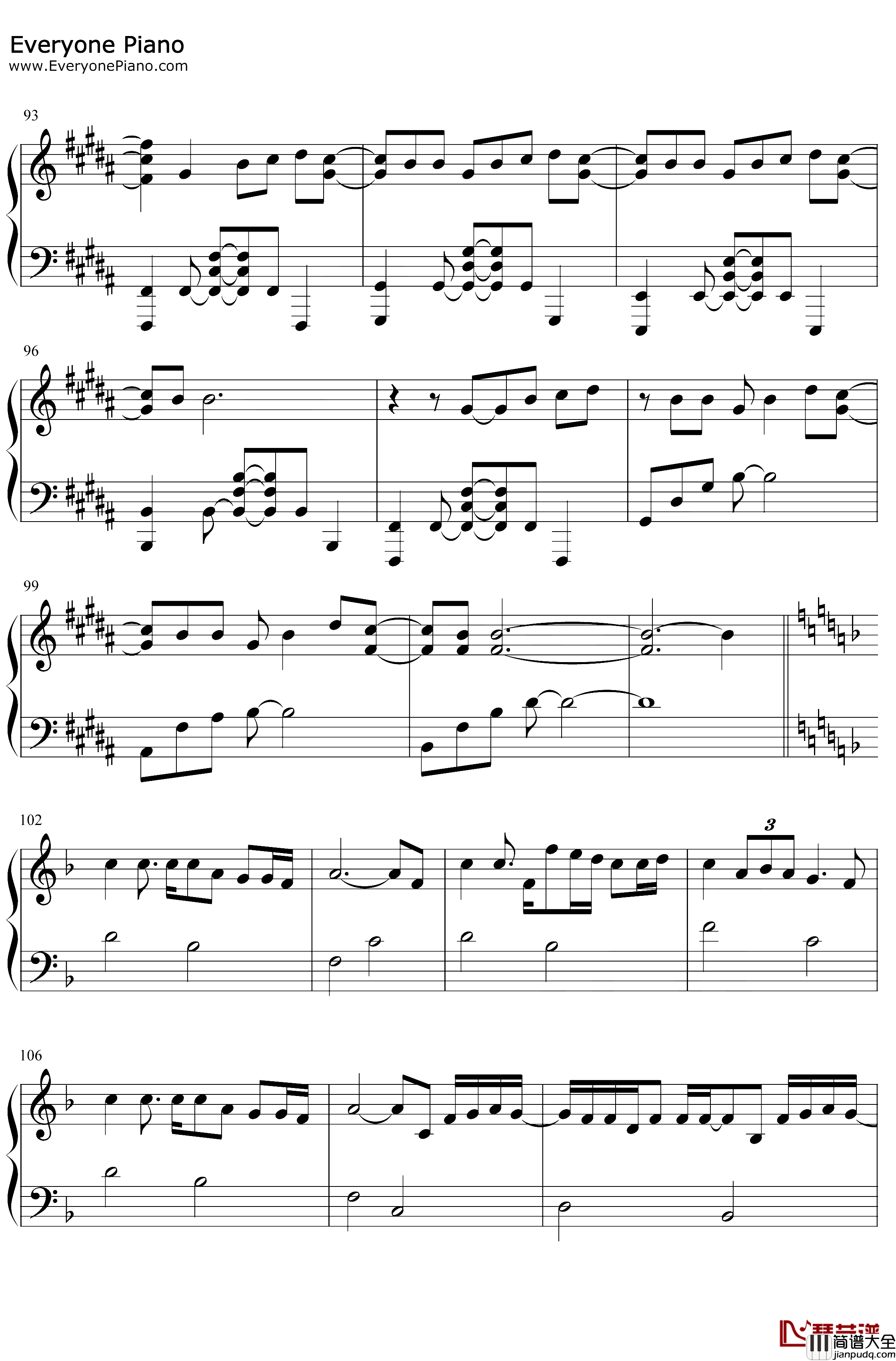 你的名字歌曲合集钢琴谱_Radwimps_钢琴谱：你的名字歌曲合集