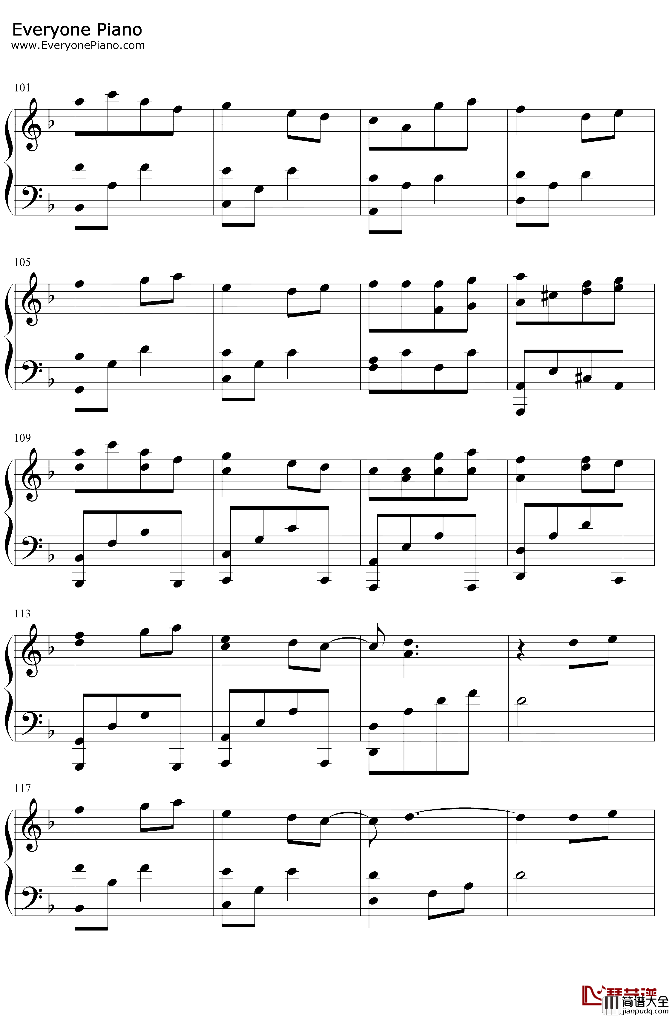 恋人心钢琴谱_魏新雨_完美版