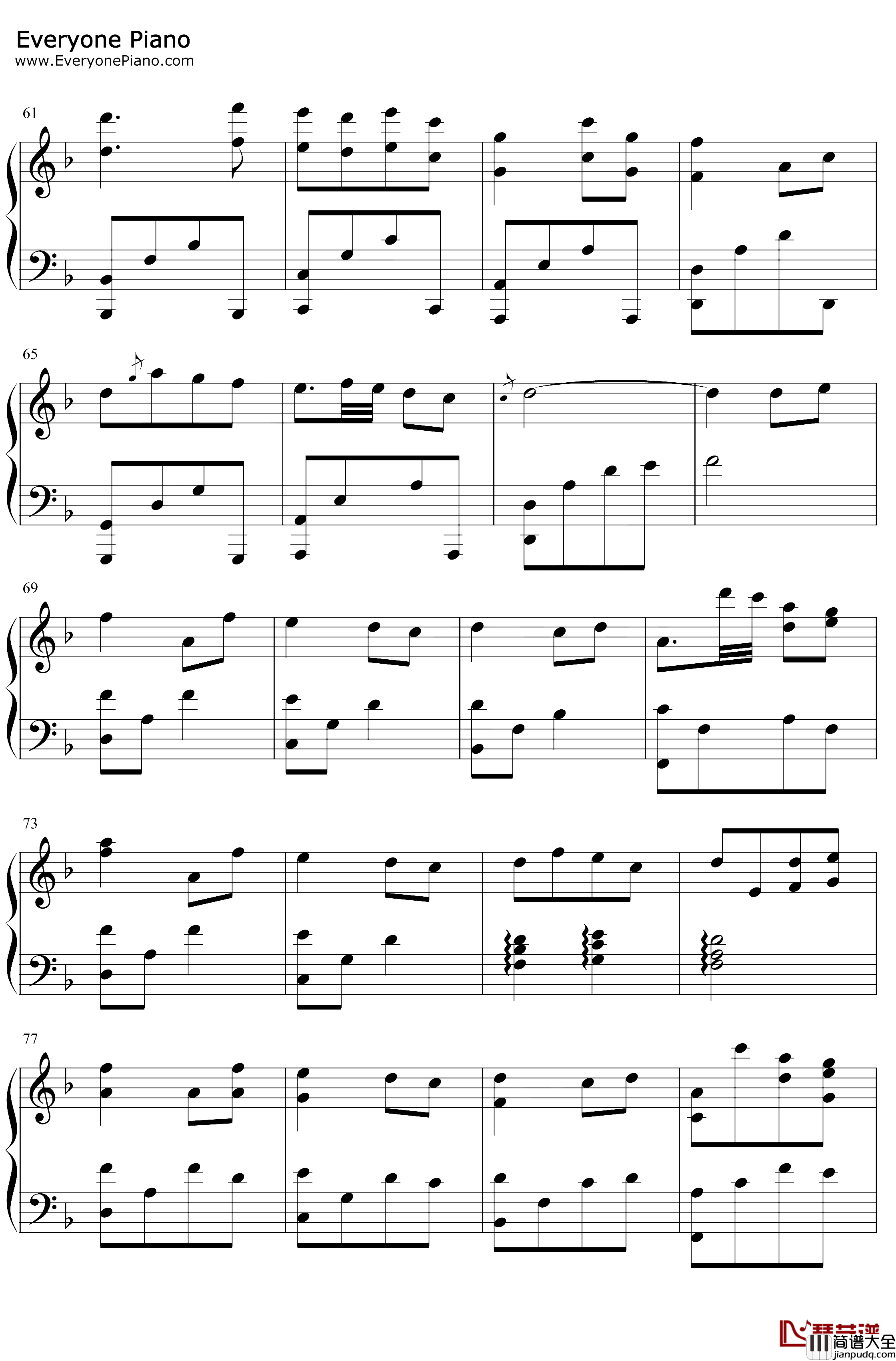 恋人心钢琴谱_魏新雨_完美版