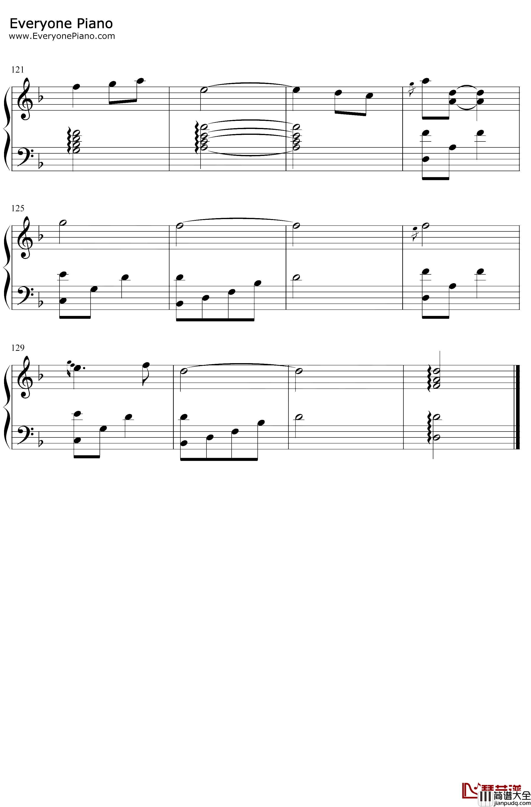 恋人心钢琴谱_魏新雨_完美版