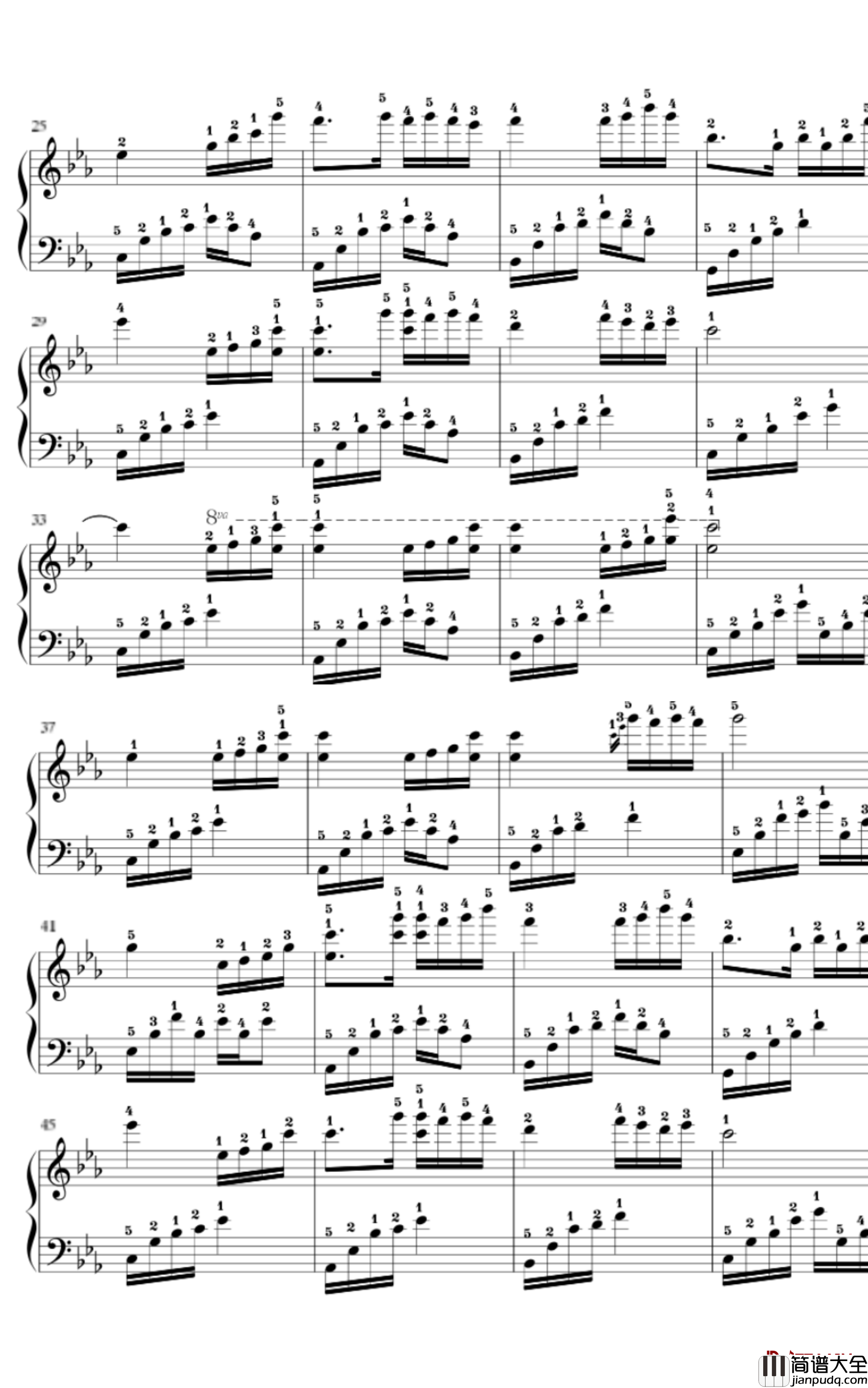 夜的钢琴曲五钢琴谱_带指法