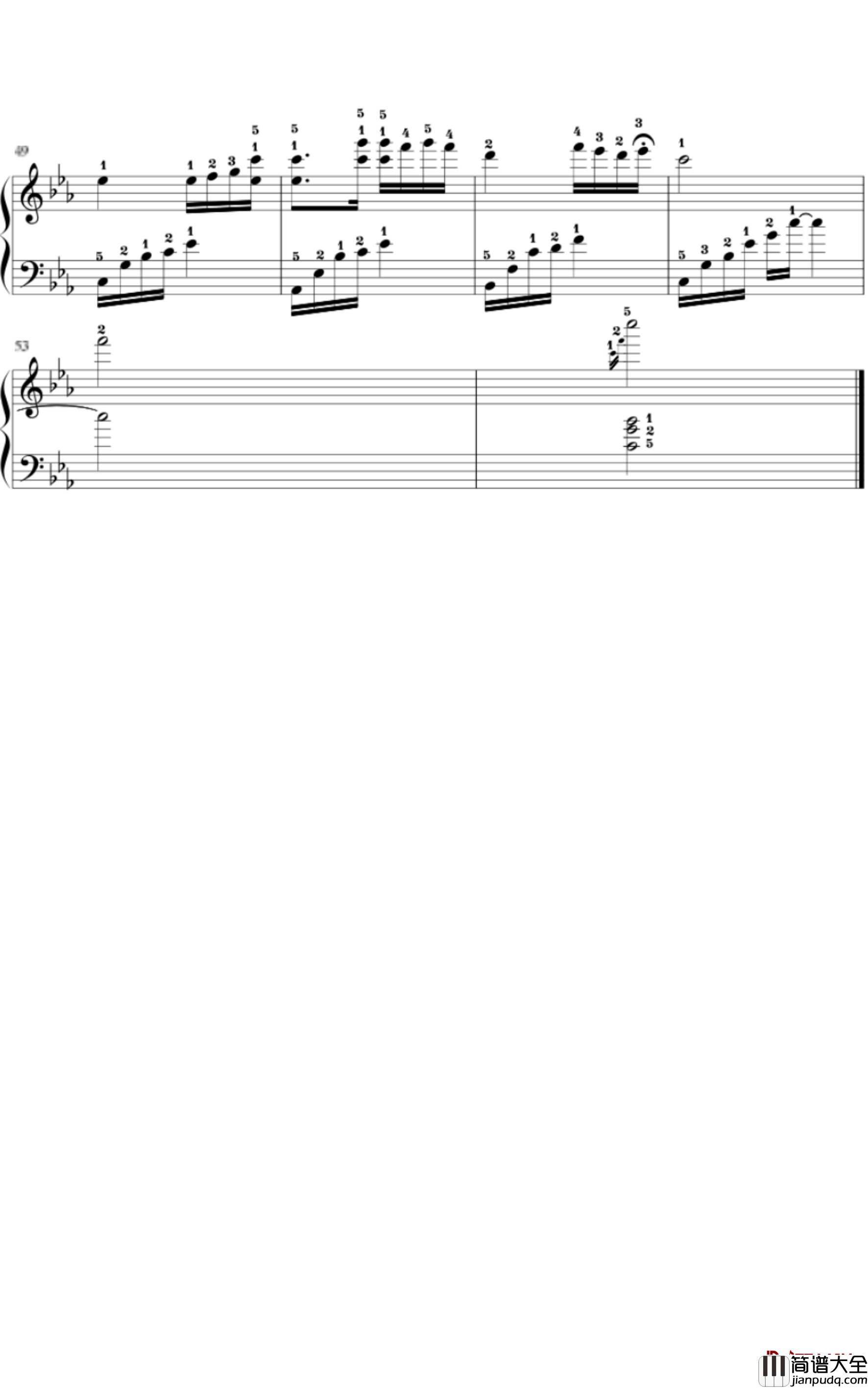 夜的钢琴曲五钢琴谱_带指法