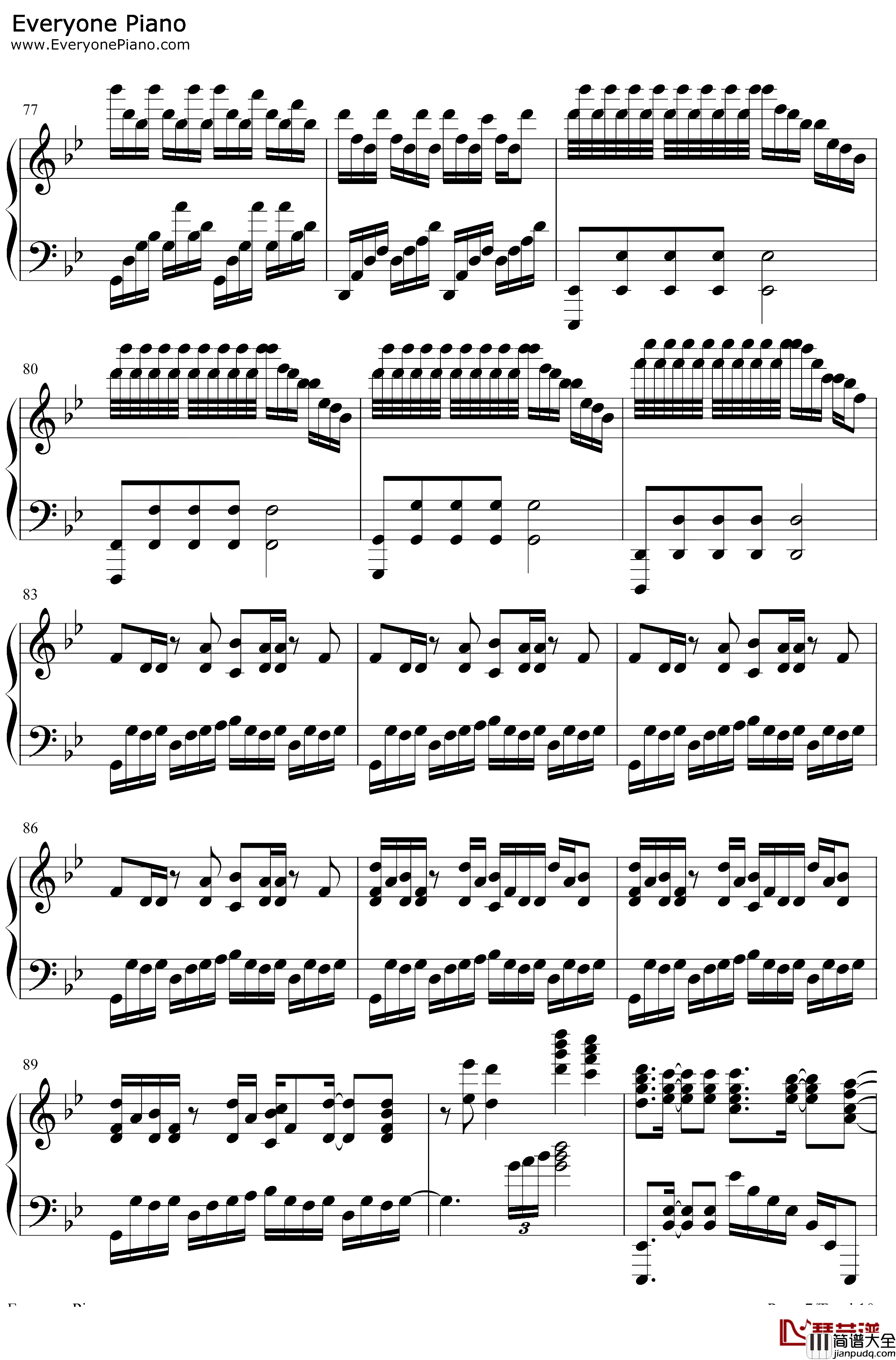 Unravel钢琴谱_Tkfrom凛冽时雨_简化自A叔版