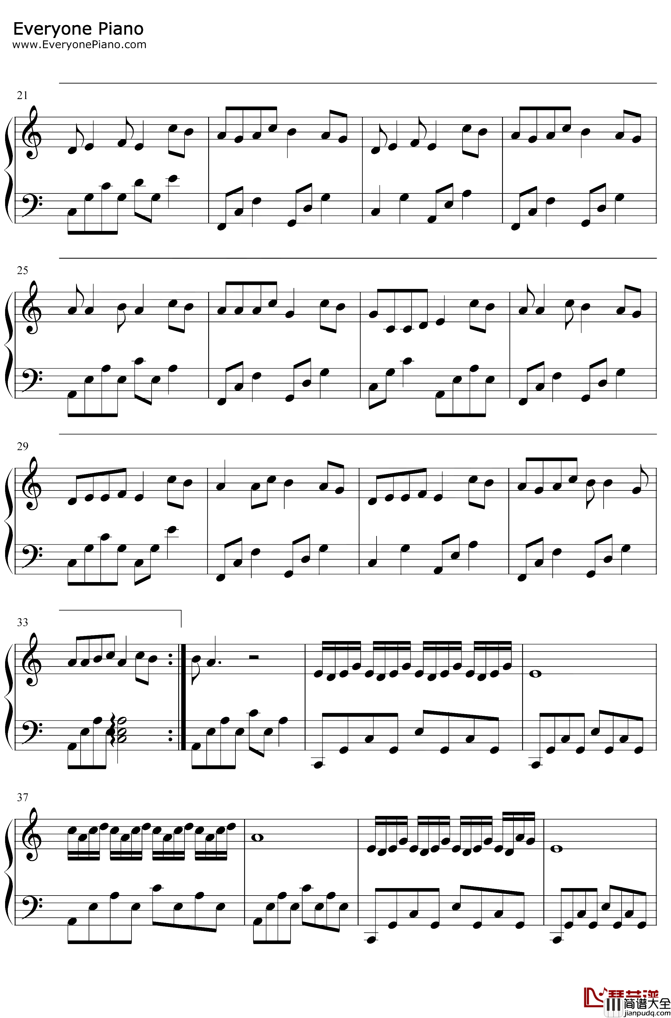 忘川彼岸钢琴谱_零一九零贰_C调简单版_红色彼岸花花瓣遍地撒_抖音热歌