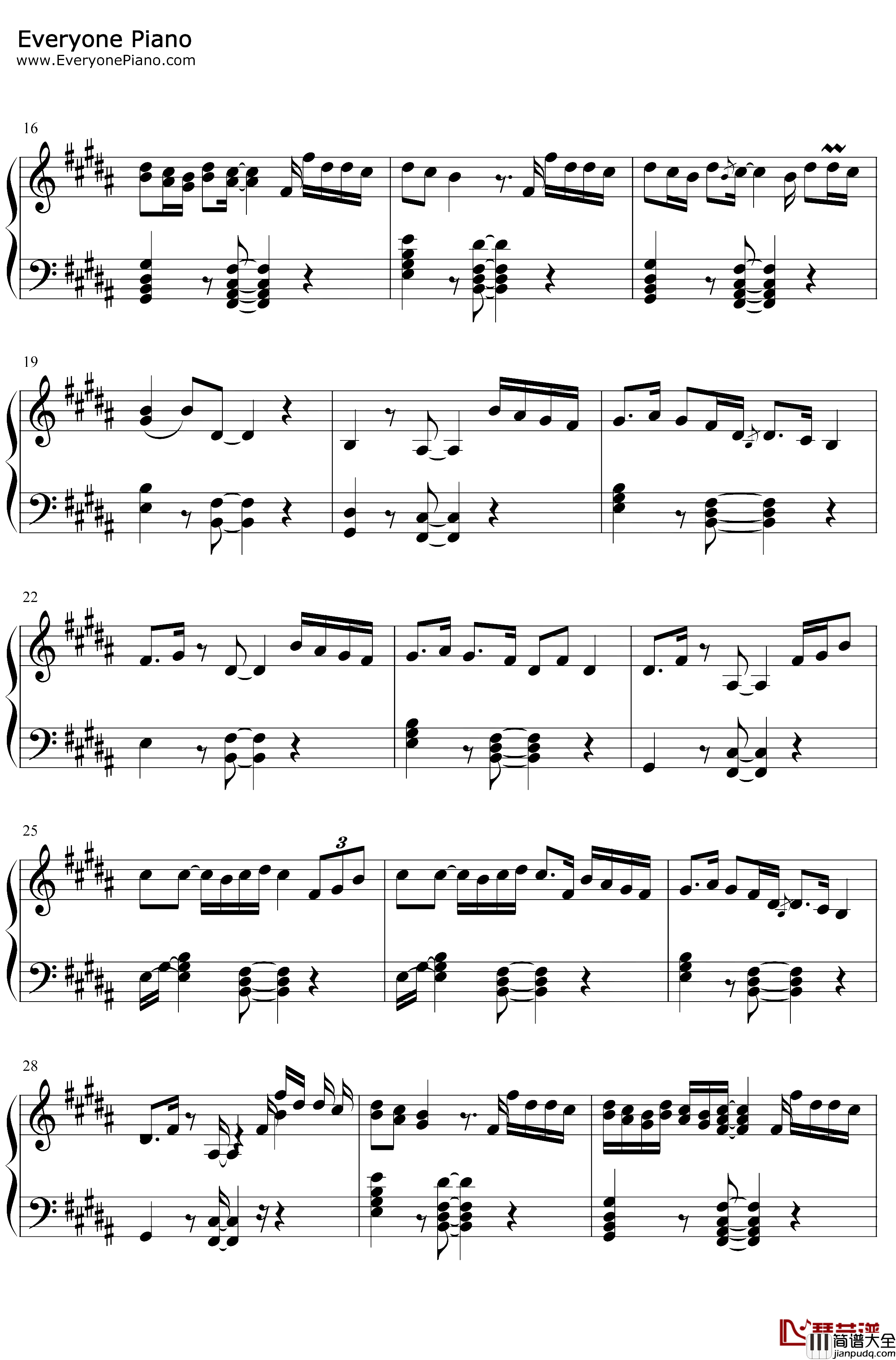 This_City钢琴谱_SamFischer_SamFischer