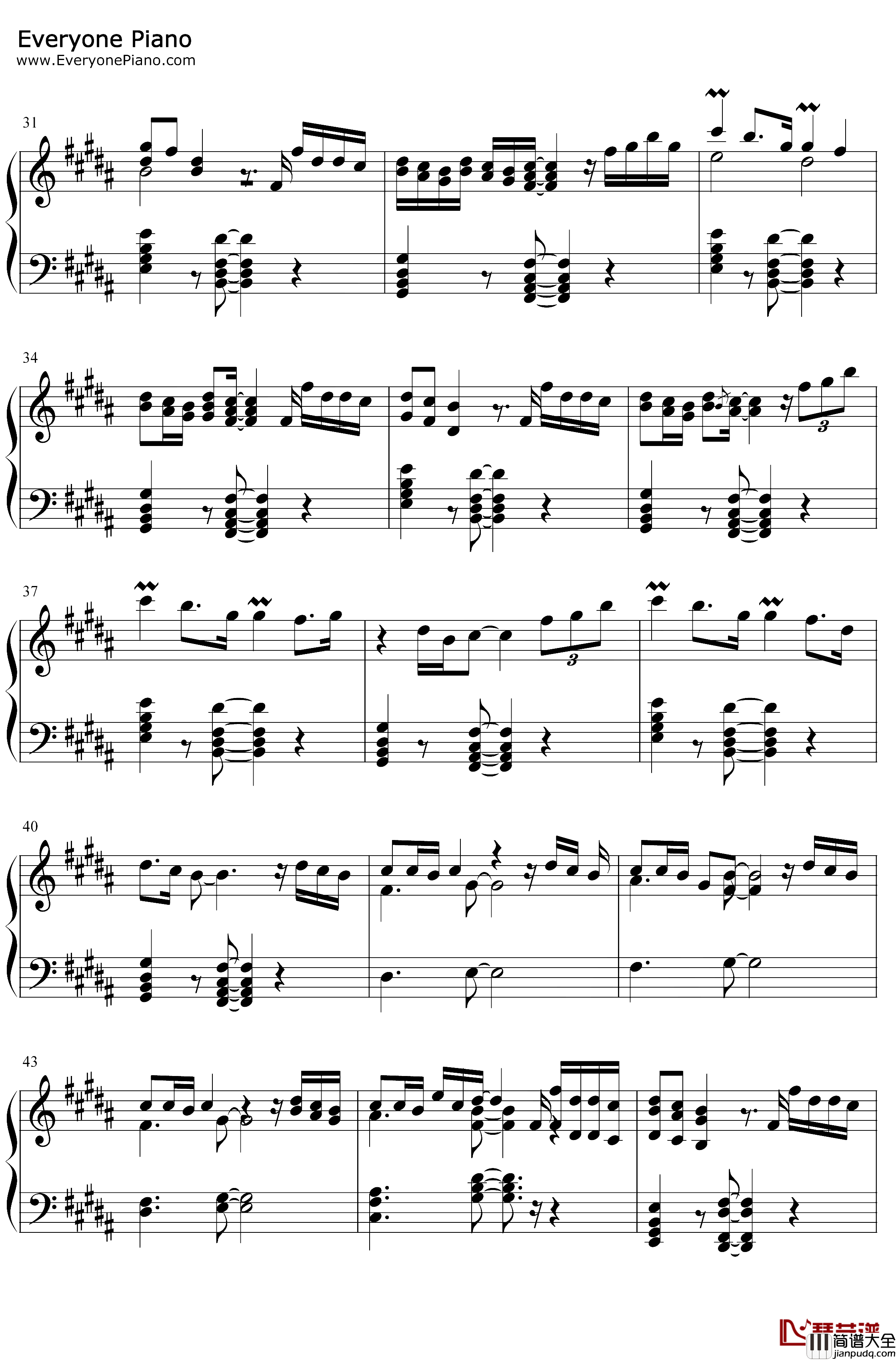 This_City钢琴谱_SamFischer_SamFischer