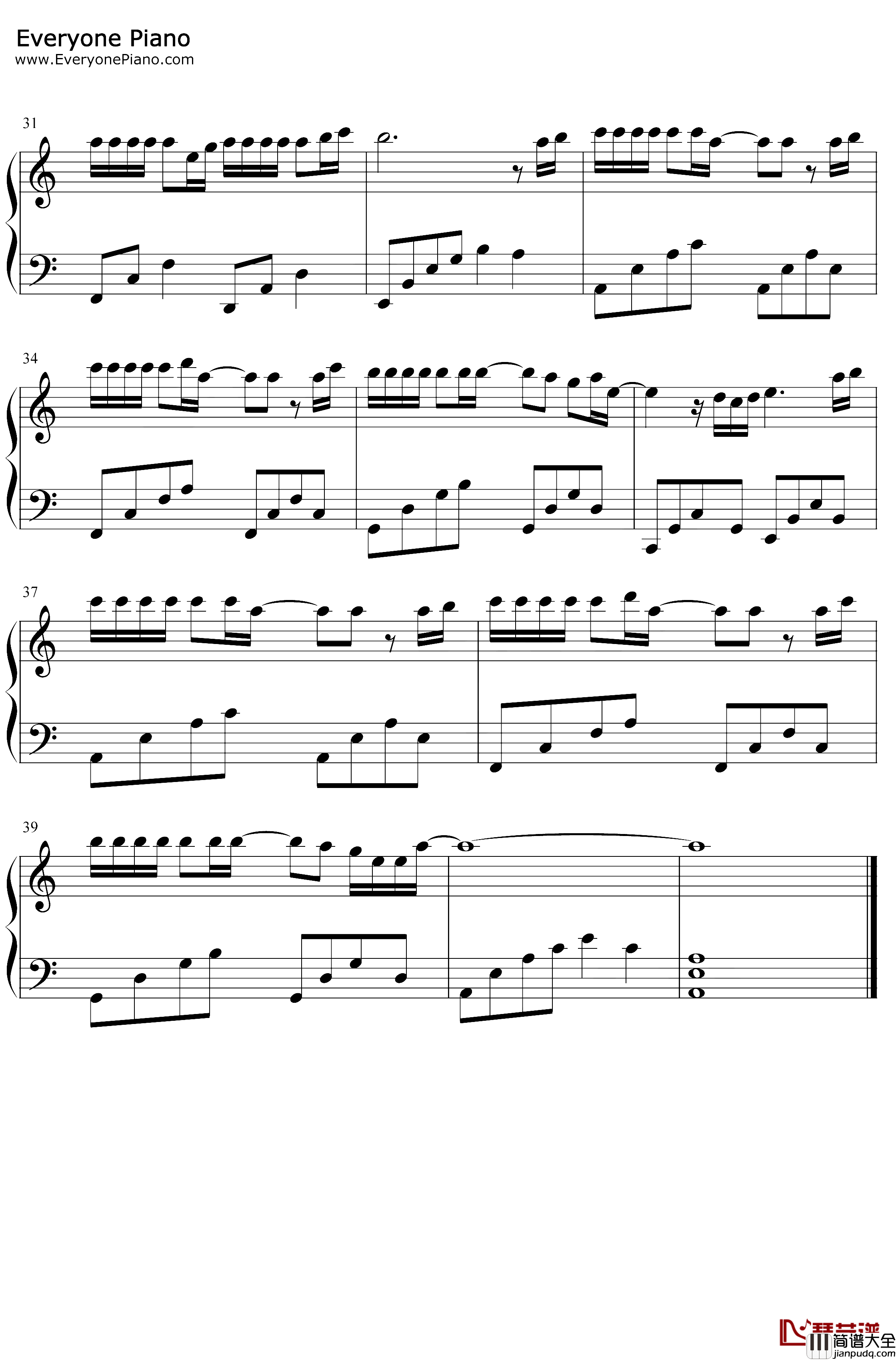 暗里着迷钢琴谱_刘德华_C调简单版_可不可不要这么样徘徊在目光内_抖音