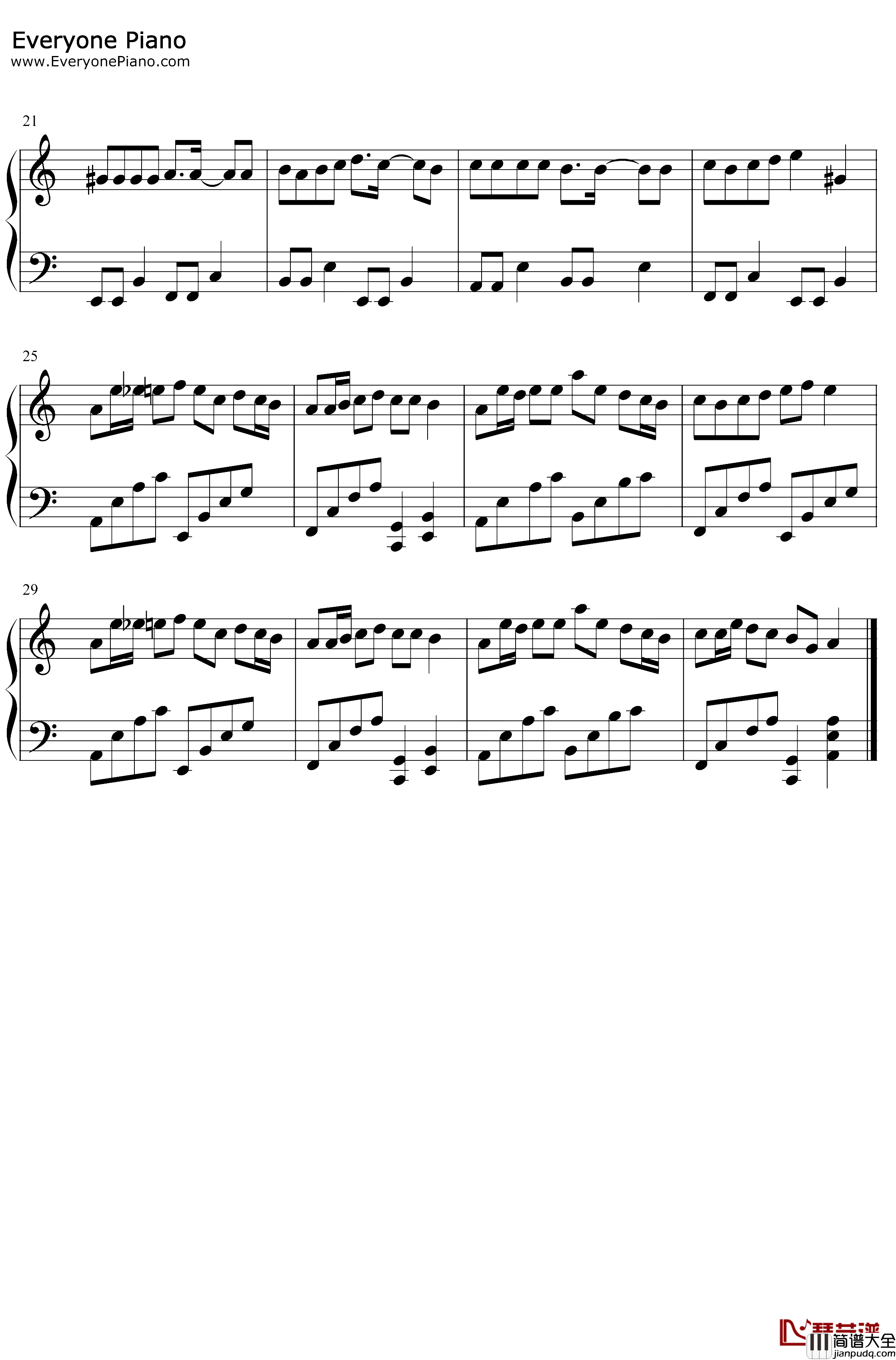 女孩你为何踮脚尖钢琴谱_洛天依_C调简单版