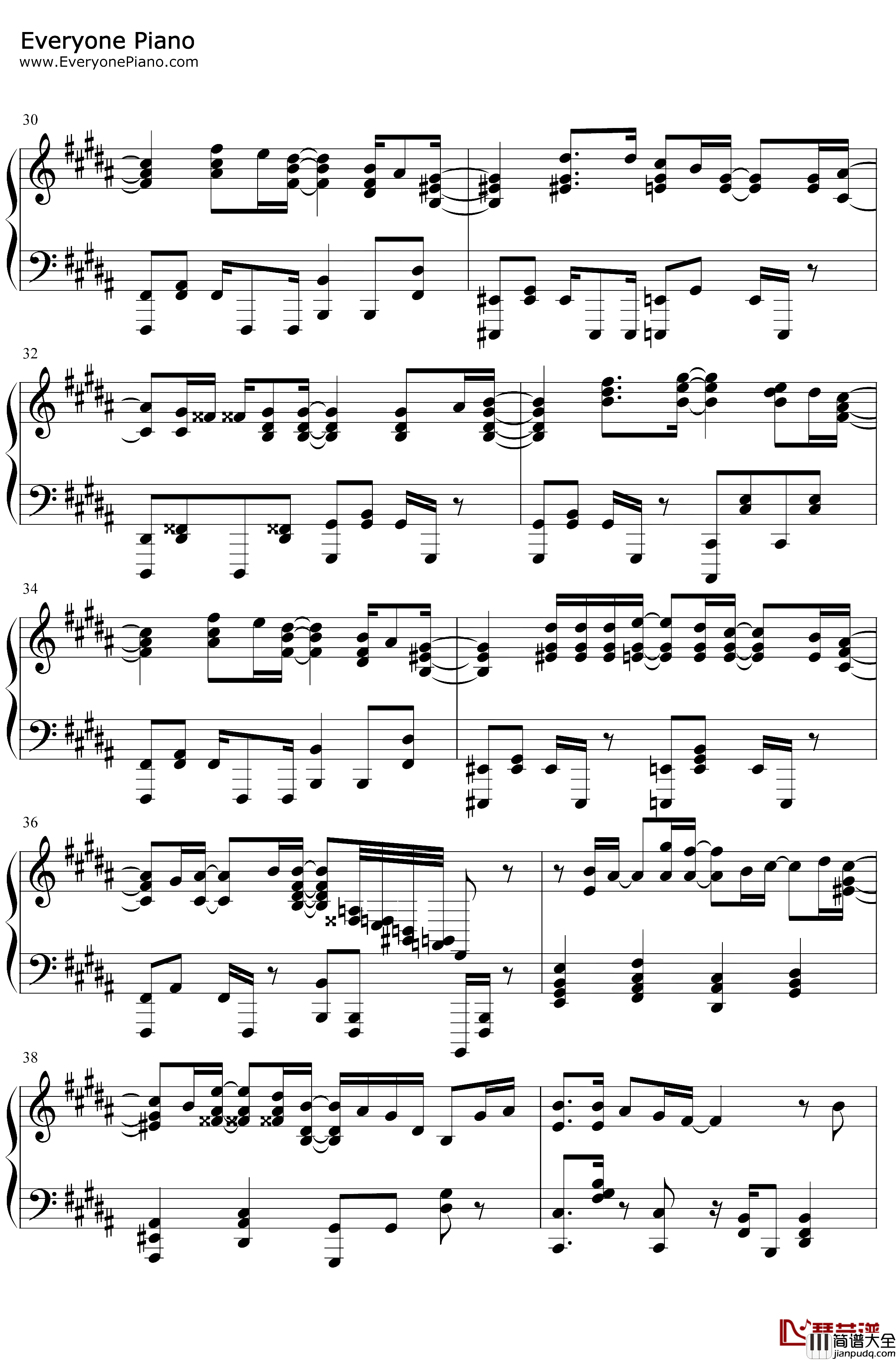 感電钢琴谱_米津玄师_感电_MIU404主题曲