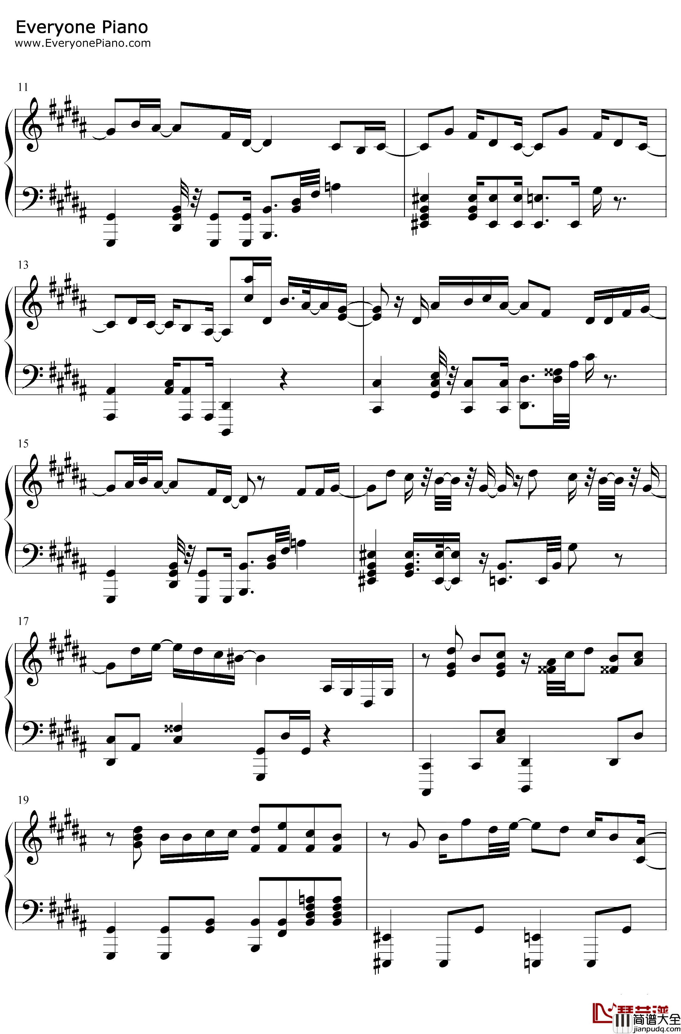 感電钢琴谱_米津玄师_感电_MIU404主题曲