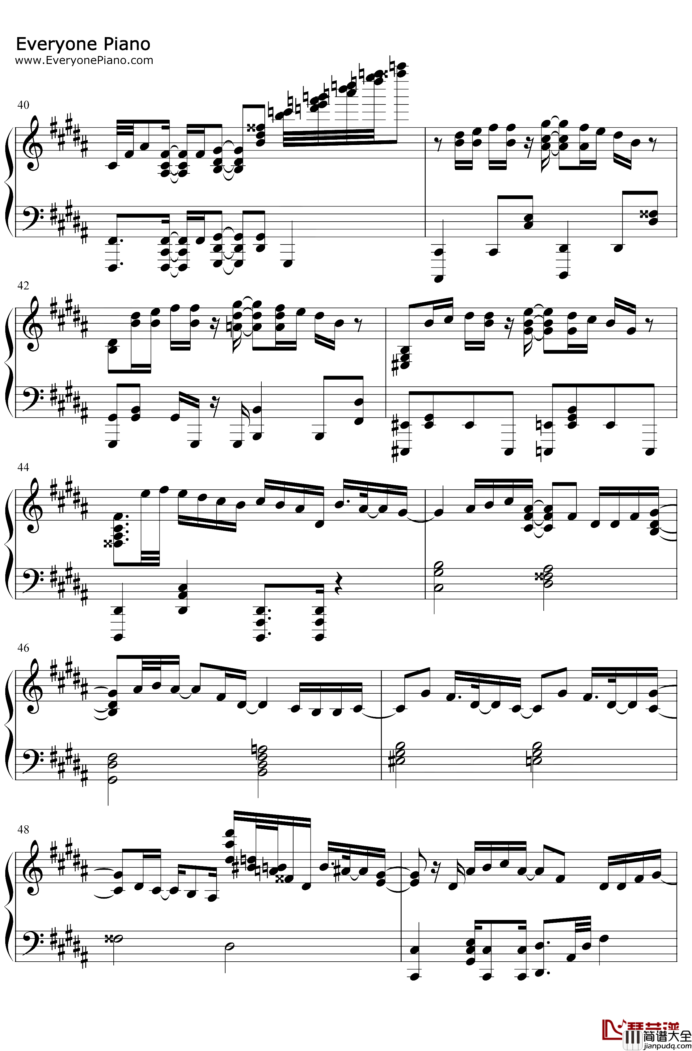 感電钢琴谱_米津玄师_感电_MIU404主题曲