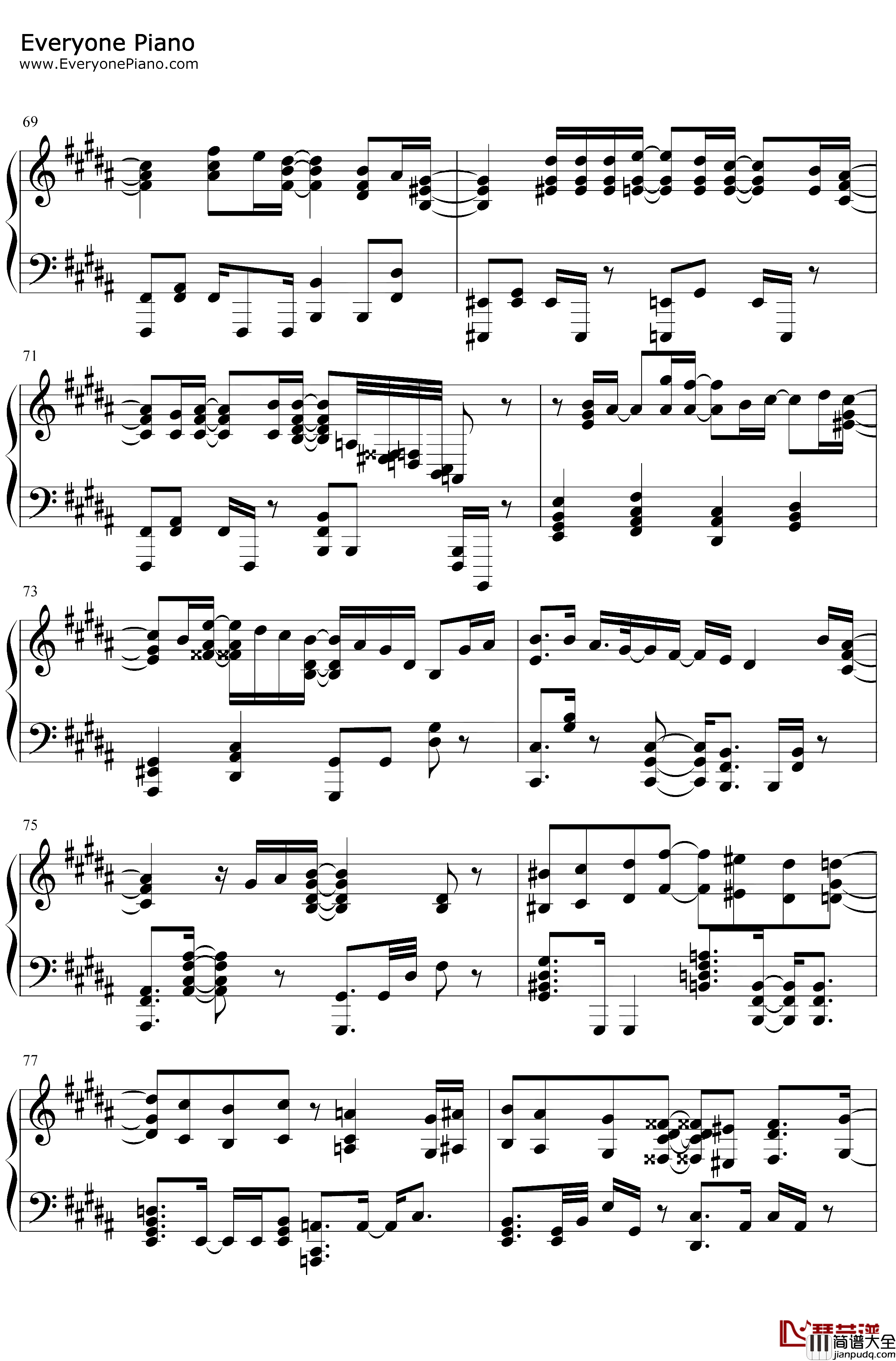 感電钢琴谱_米津玄师_感电_MIU404主题曲