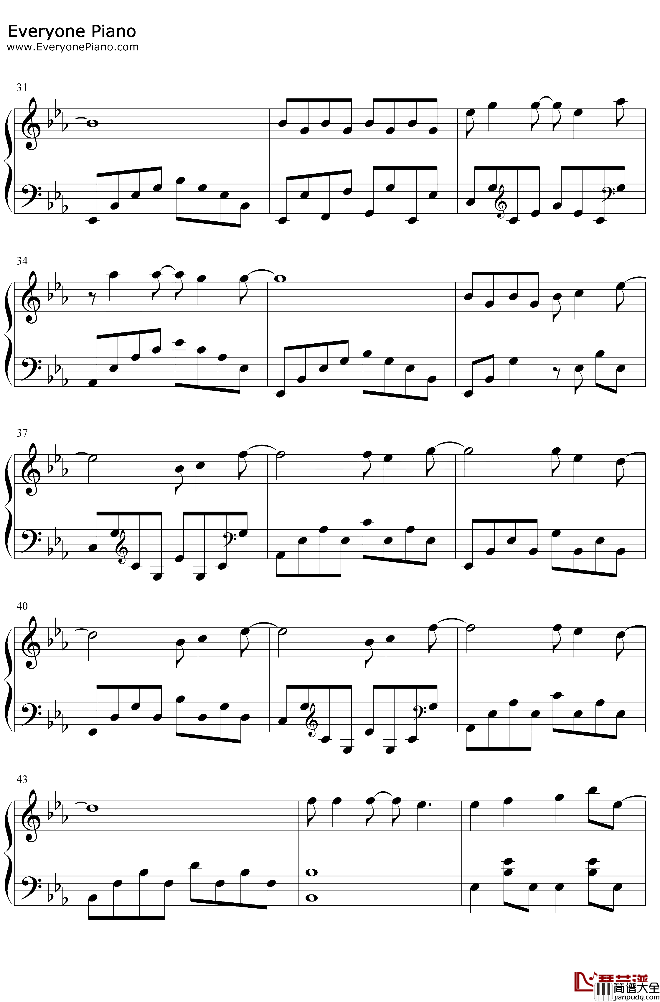 前任钢琴谱_采子黄伟晋_可想到你时我伤心的很_伤感情歌