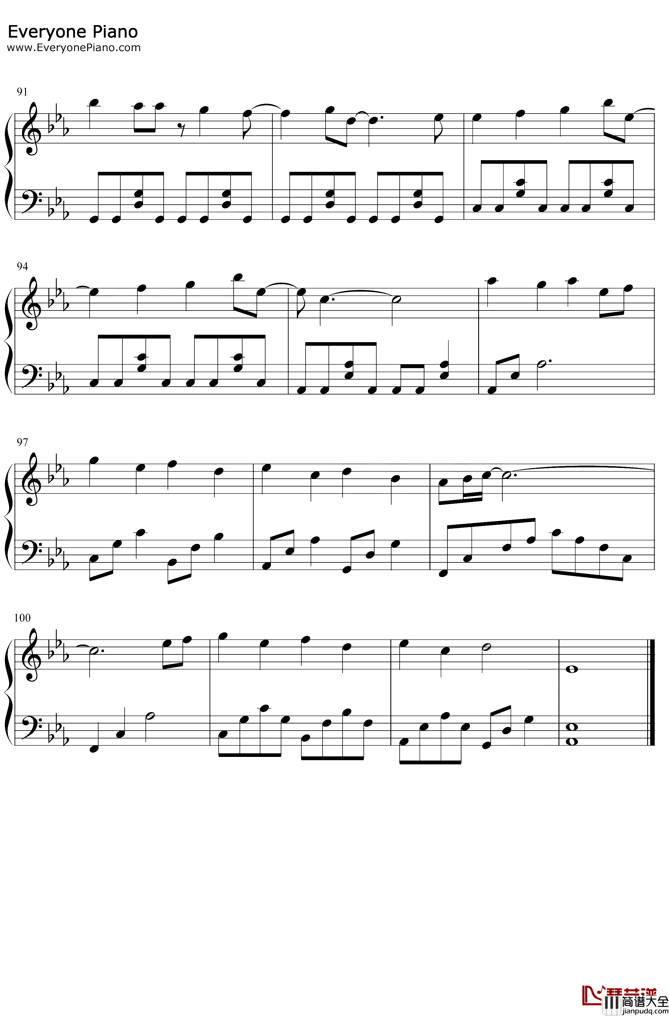 前任钢琴谱_采子黄伟晋_可想到你时我伤心的很_伤感情歌