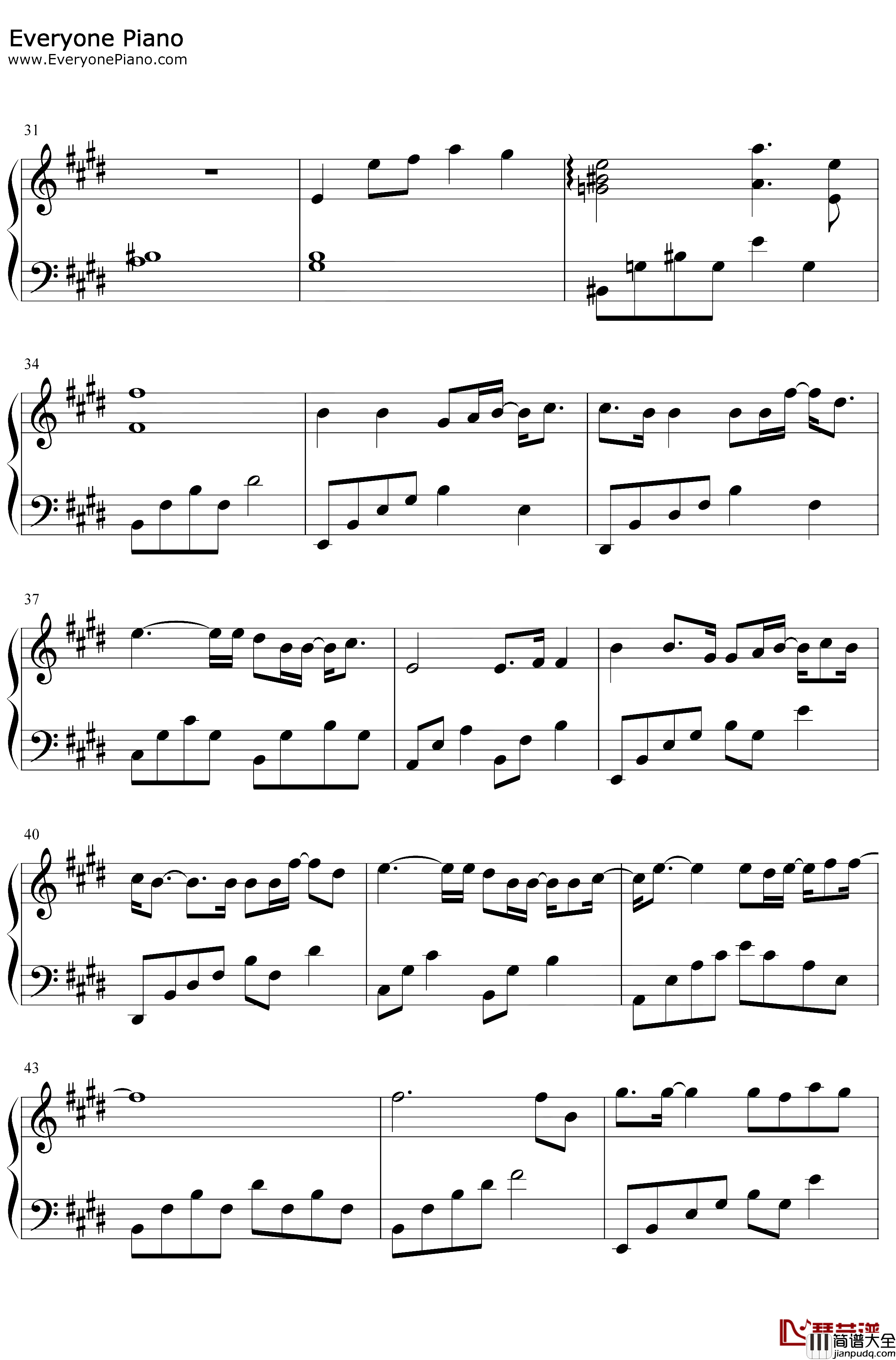 在你不知道的时间里爱你很久钢琴谱_徐佳莹_我在时间尽头等你ED