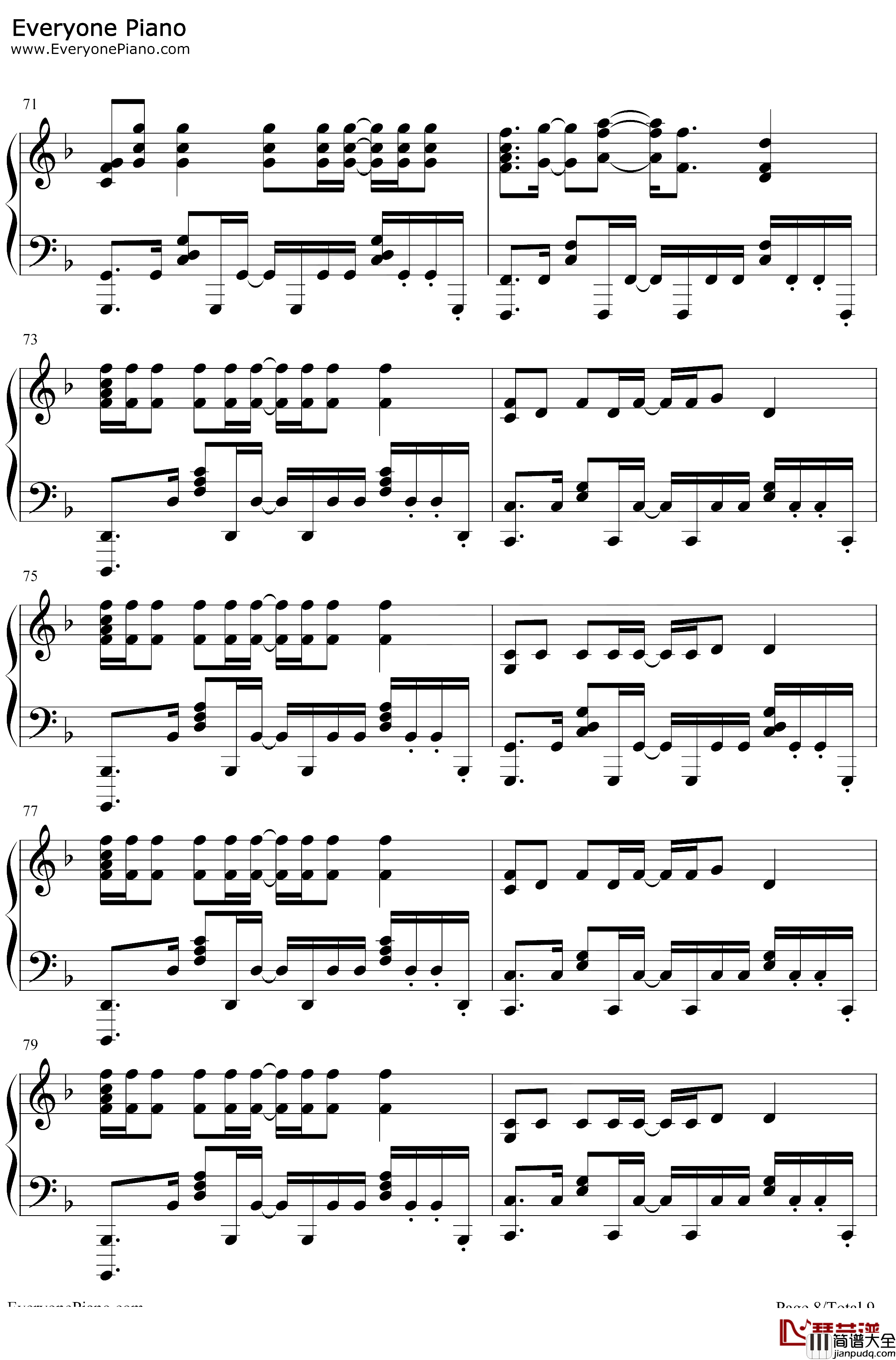 Chaos_Drifters钢琴谱_SawanoHiroyuki[nZk]Jean_KenJohnny_非枪人生第二季OP