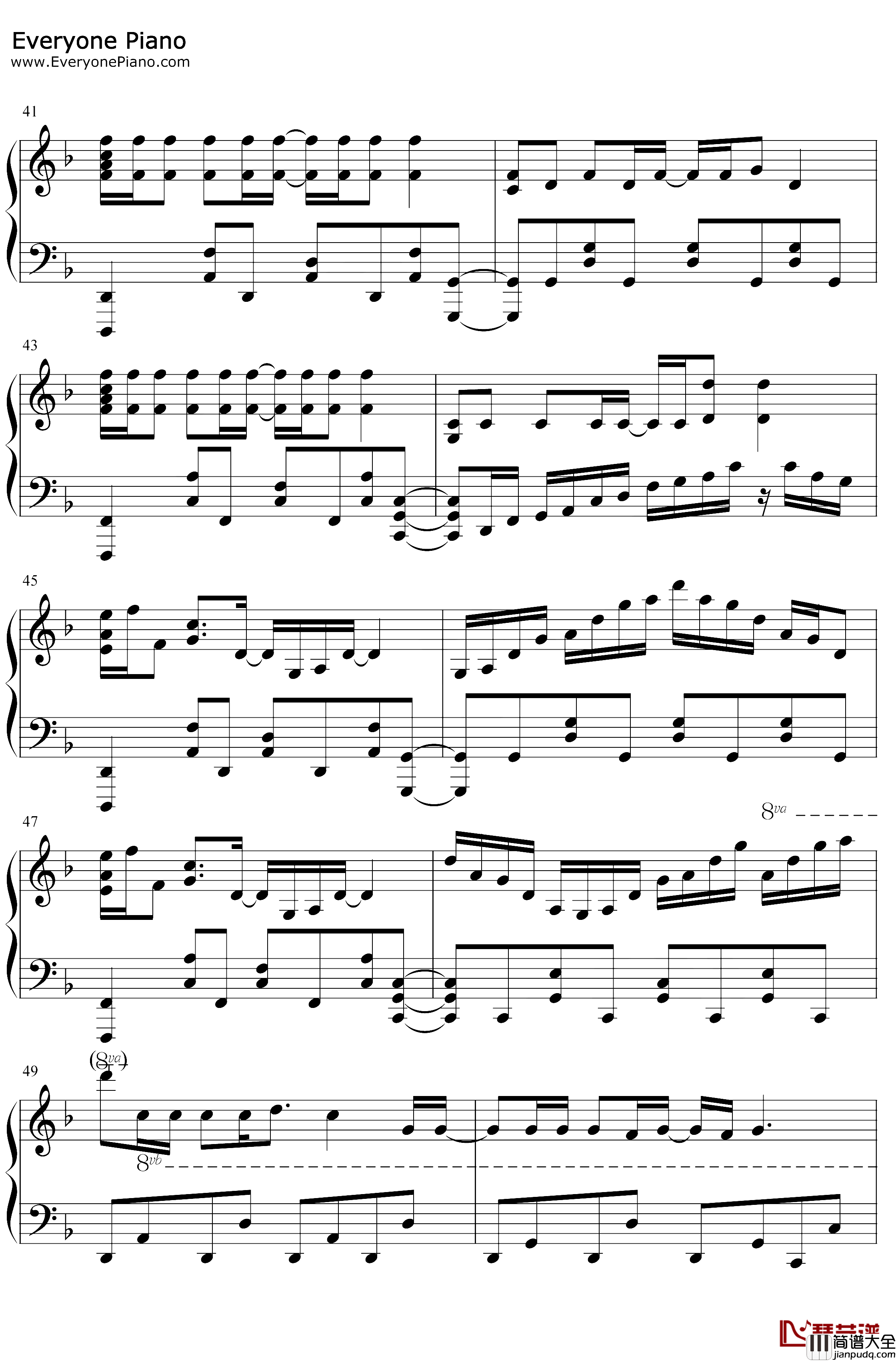 Chaos_Drifters钢琴谱_SawanoHiroyuki[nZk]Jean_KenJohnny_非枪人生第二季OP