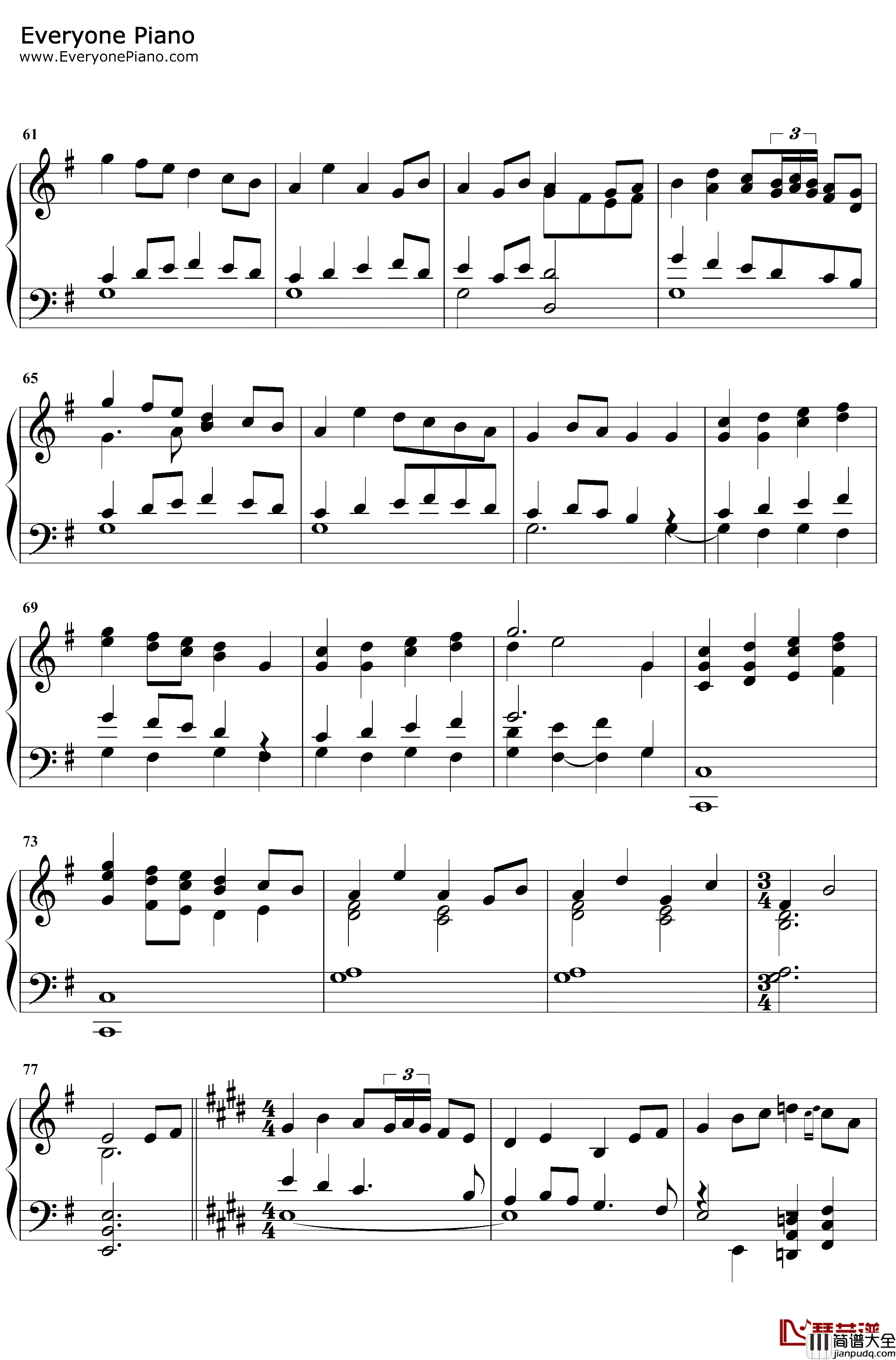 Hymn_to_the_Sea钢琴谱_JamesHorner_大海的咏叹_泰坦尼克号插曲