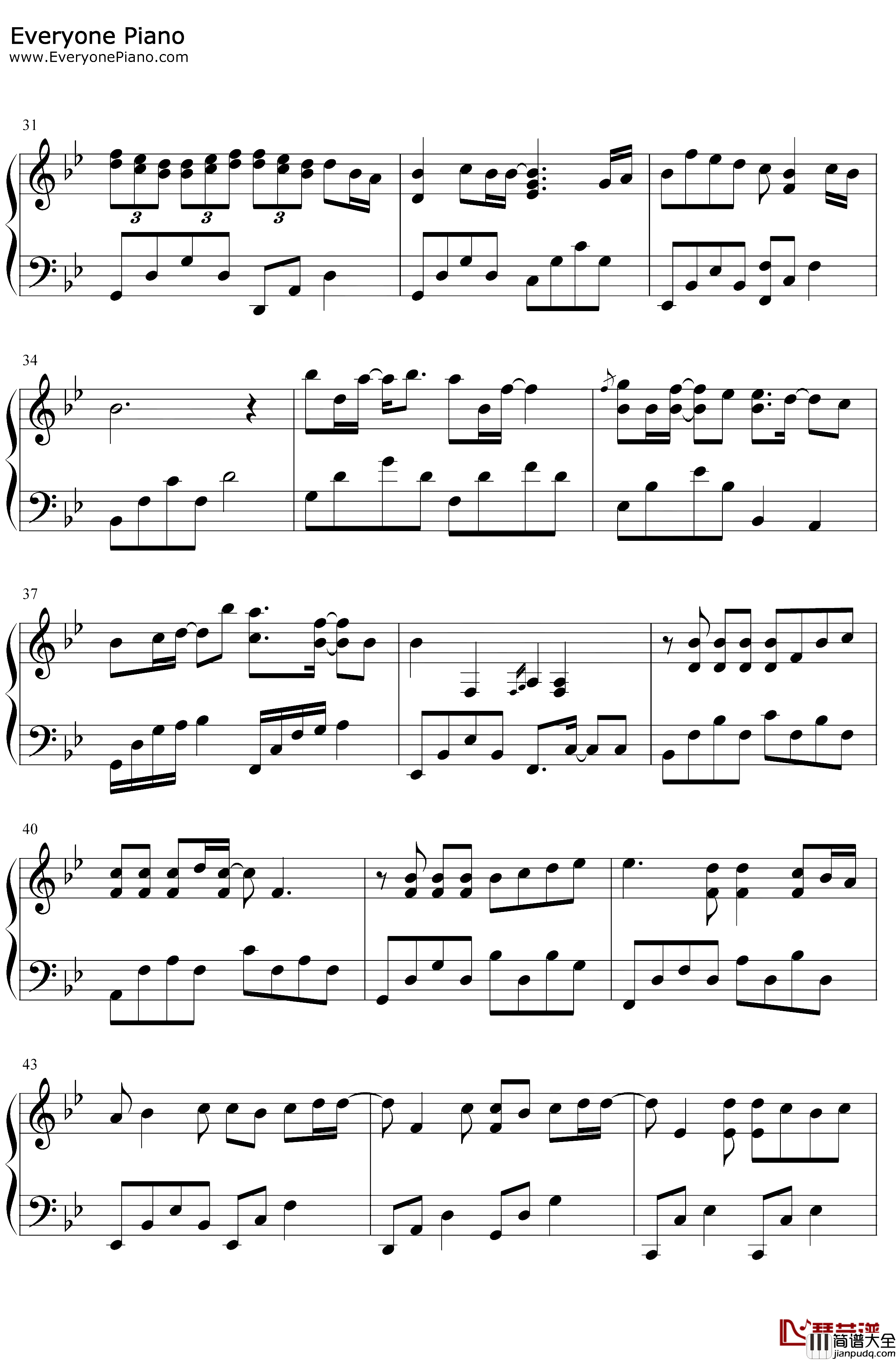 周杰伦歌曲串烧14首钢琴谱_周杰伦_钢琴谱：周杰伦歌曲串烧14首