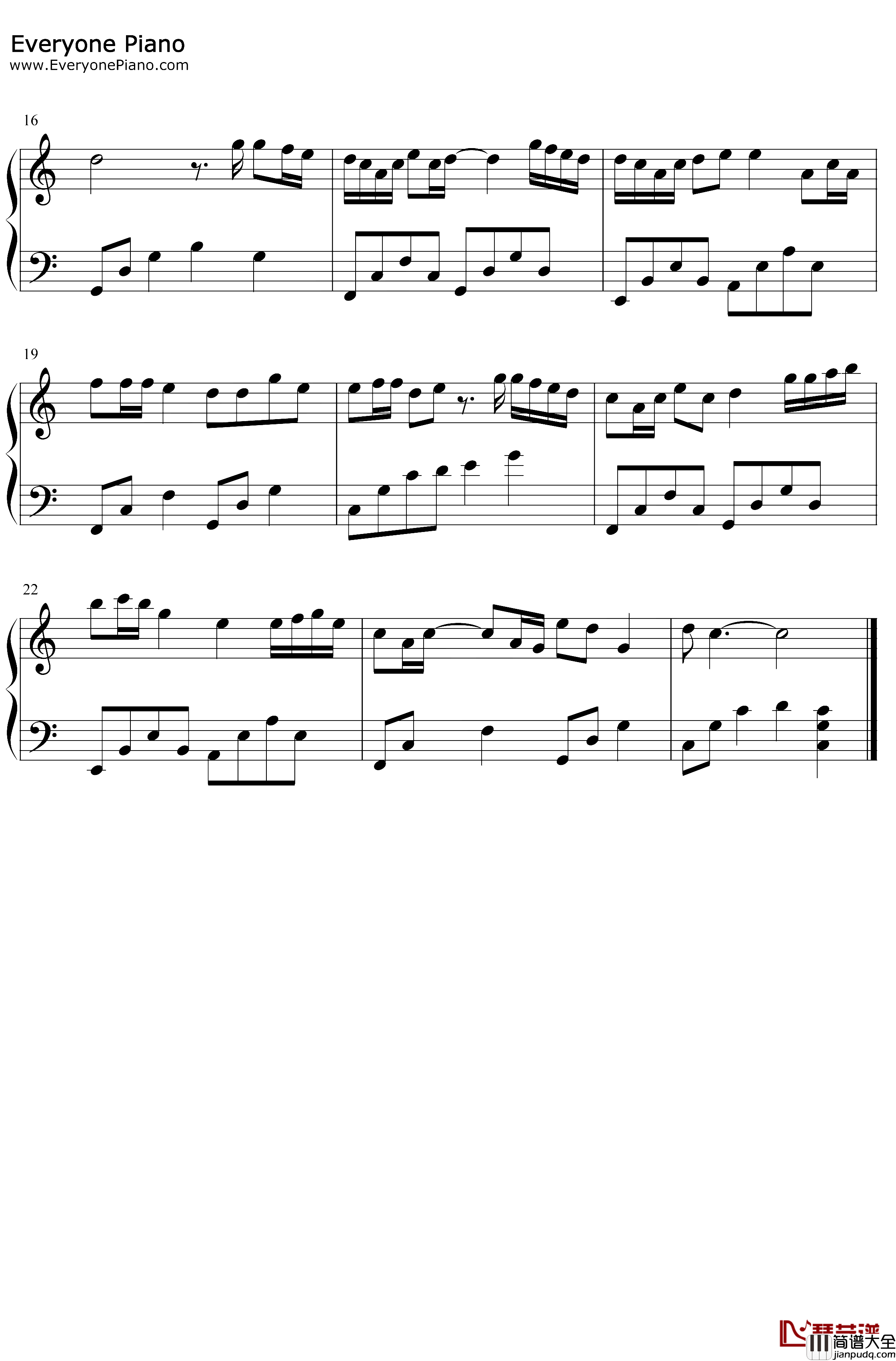 不知所措钢琴谱_王靖雯不胖_C调简单版_最灿烂的烟火总是先坠落_抖音热歌