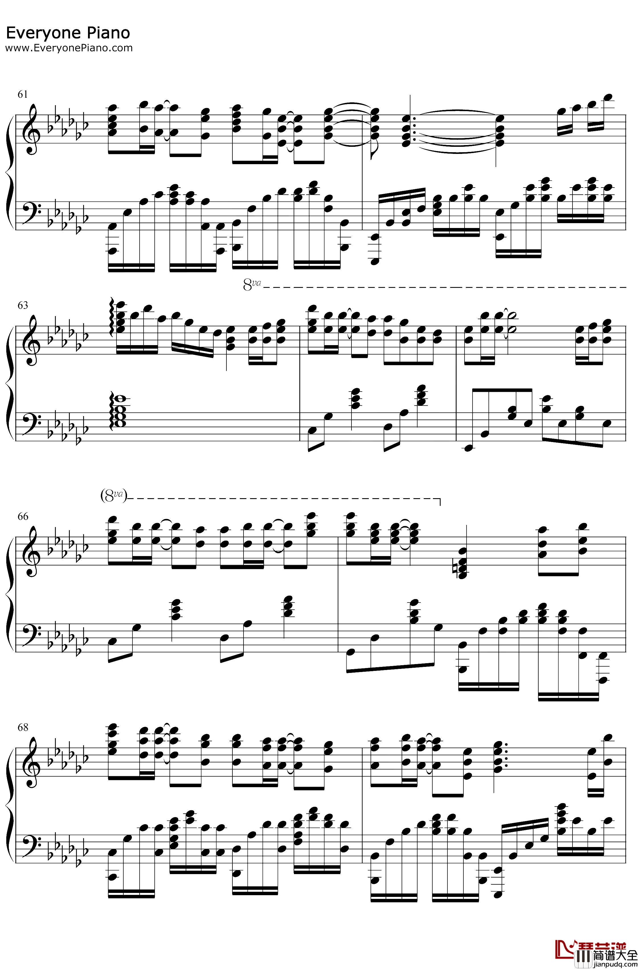 请笃信一个梦钢琴谱_周深_姜子牙片尾曲