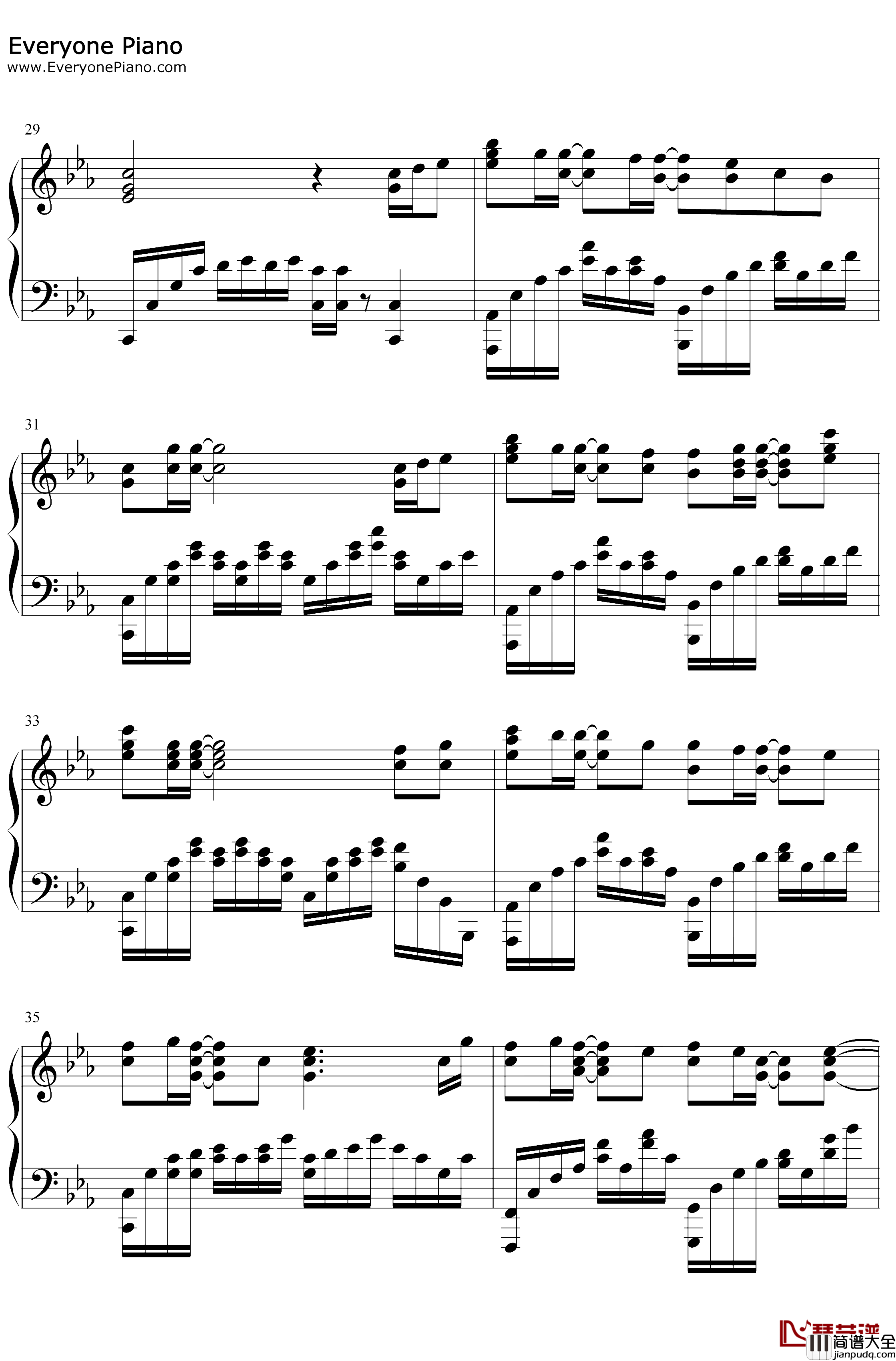 请笃信一个梦钢琴谱_周深_姜子牙片尾曲