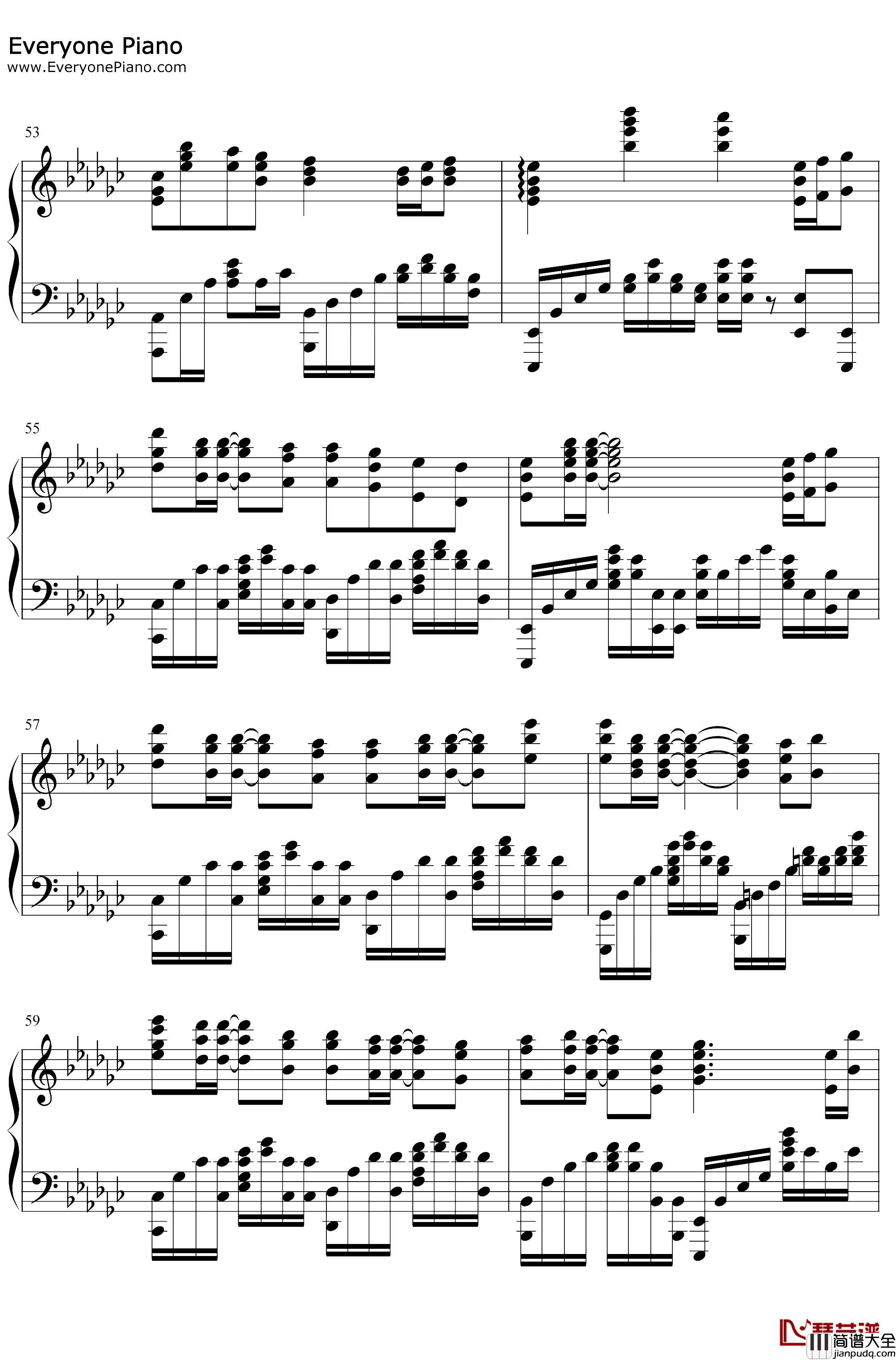 请笃信一个梦钢琴谱_周深_姜子牙片尾曲