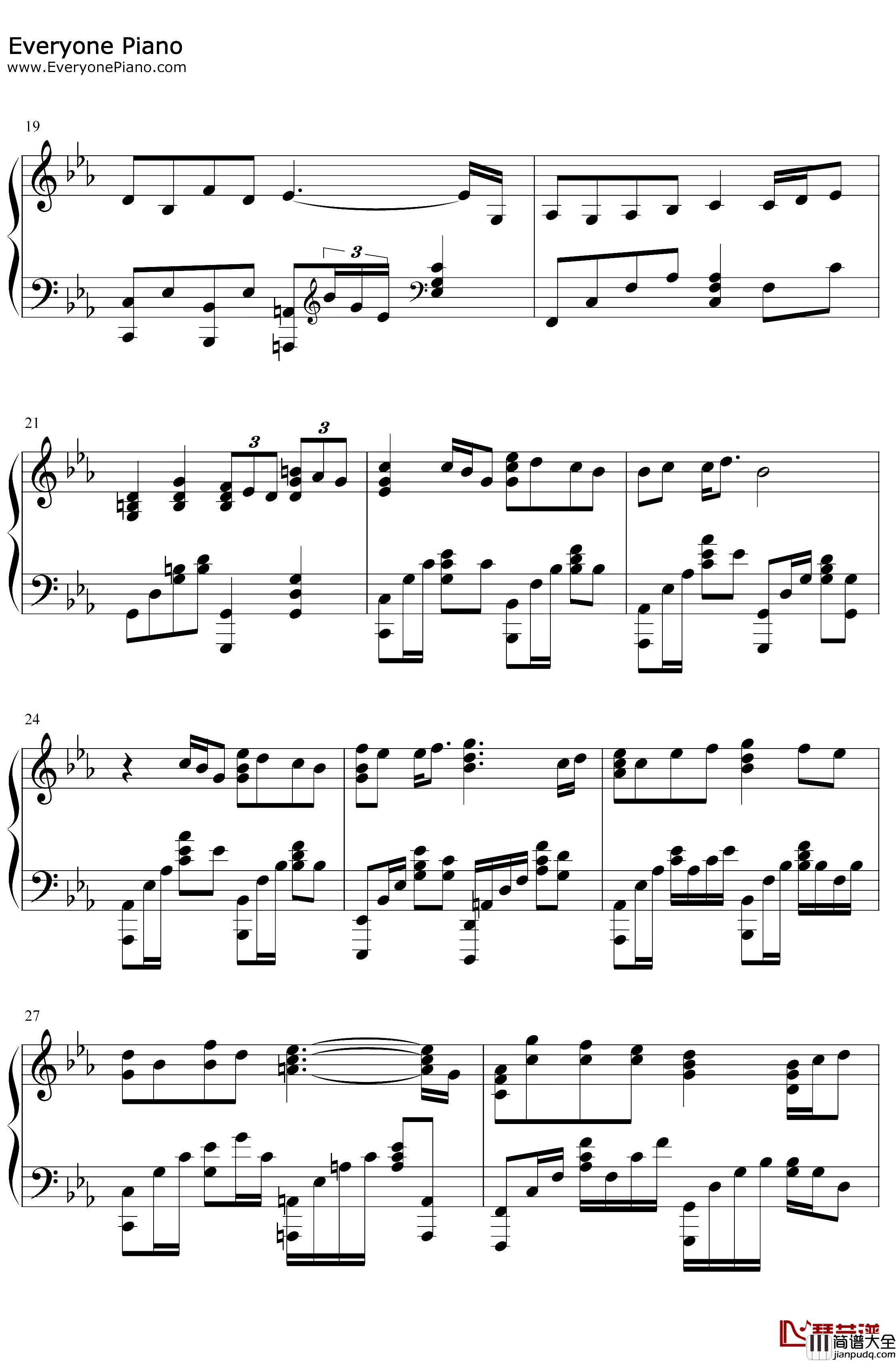 请笃信一个梦钢琴谱_周深_姜子牙片尾曲