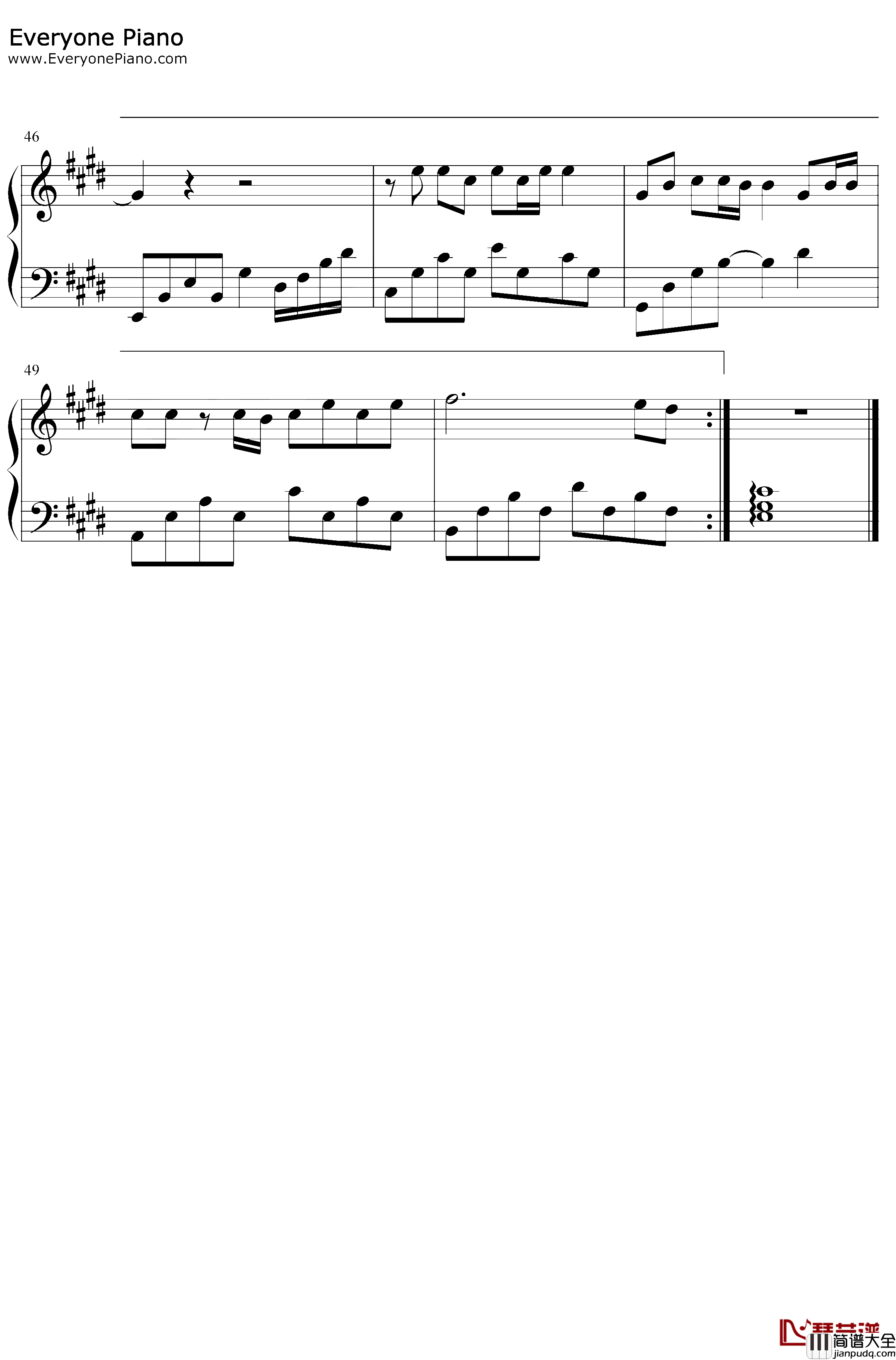 兄弟想你了钢琴谱_姜鹏_兄弟啊想你啦你在那嘎达还好吗_抖音热歌_越南神曲中文版