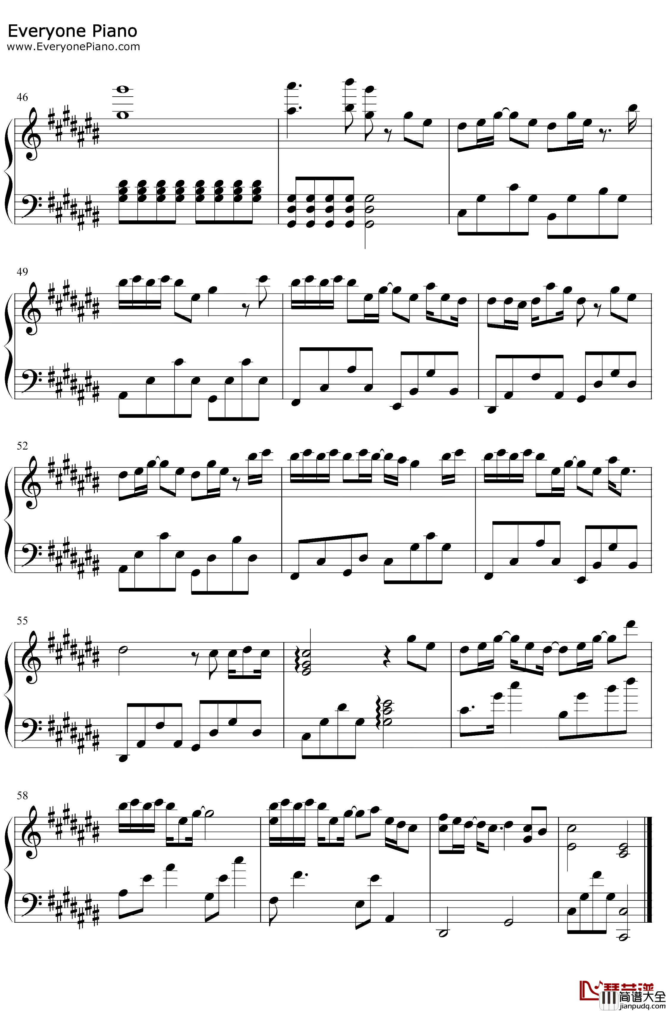 我的世界没有你钢琴谱_苏晗_曾经现在未来的差距是我的世界没有你_抖音热歌