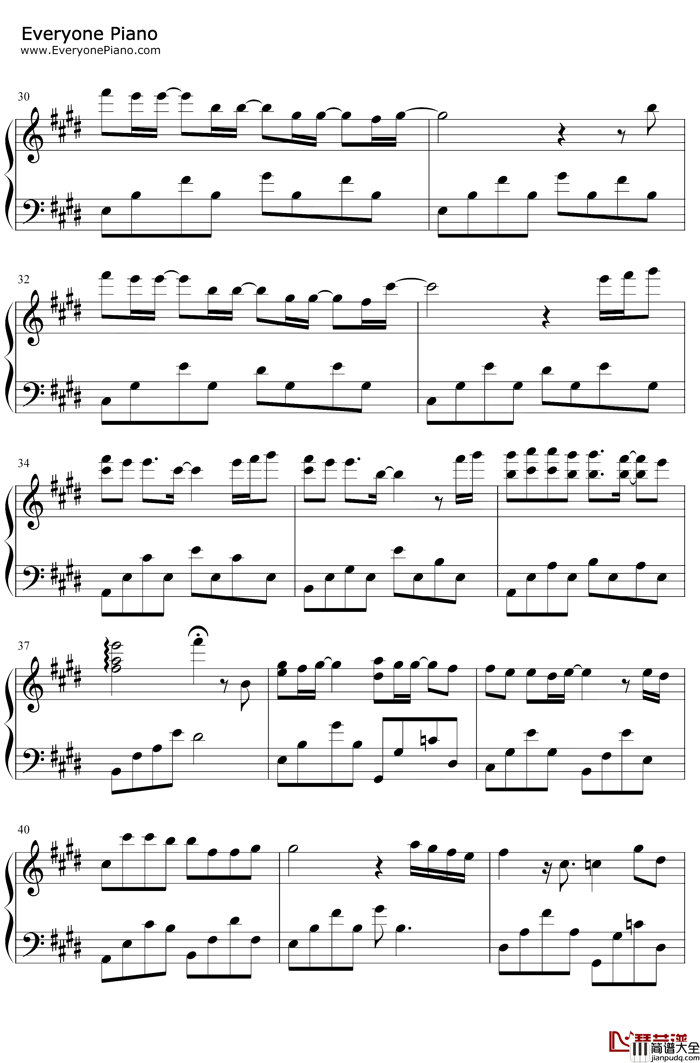 日暮里钢琴谱_JINBAO