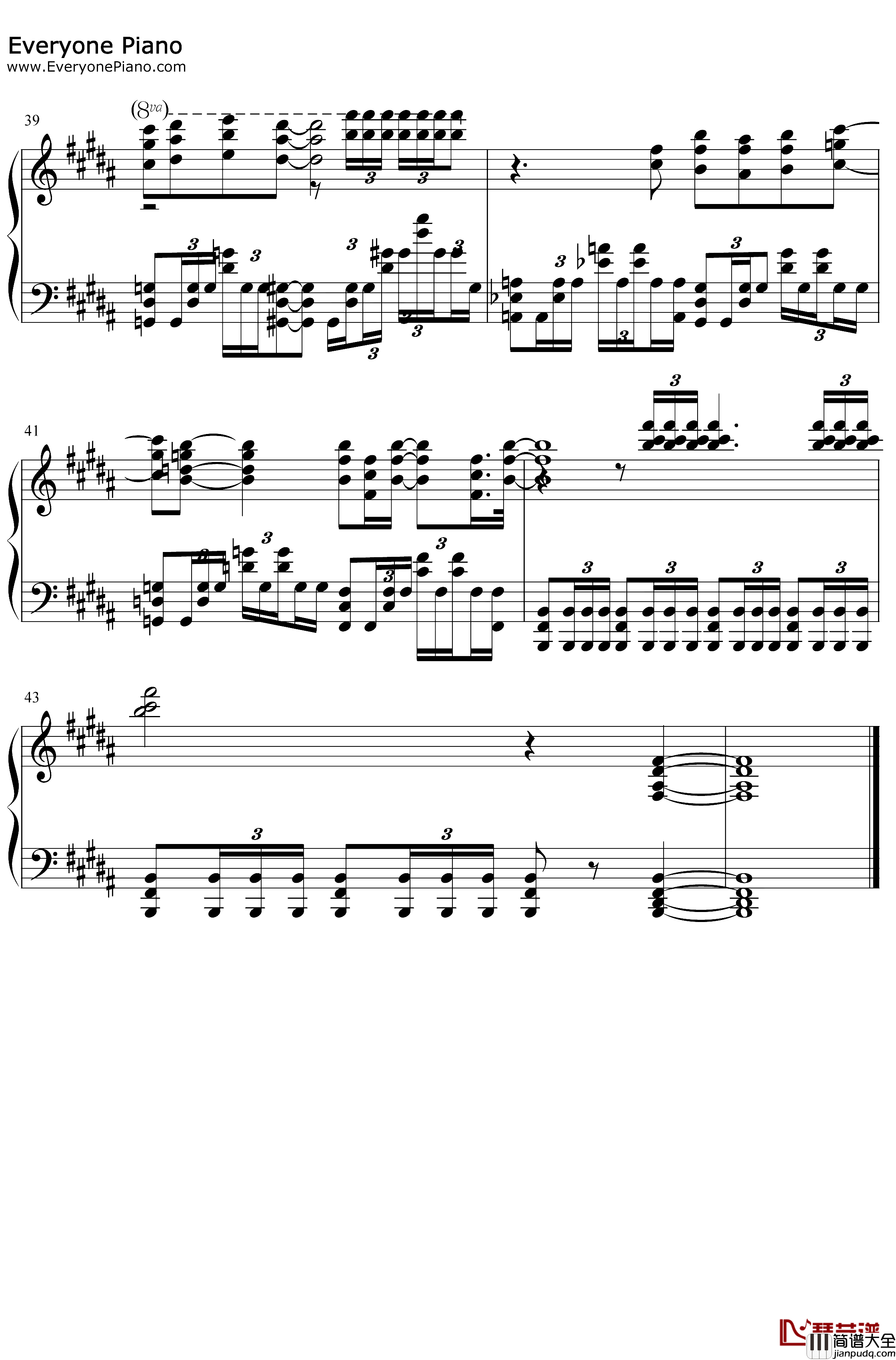 愈やしの歌钢琴谱_田村由香里_治愈之歌_LostSong插曲