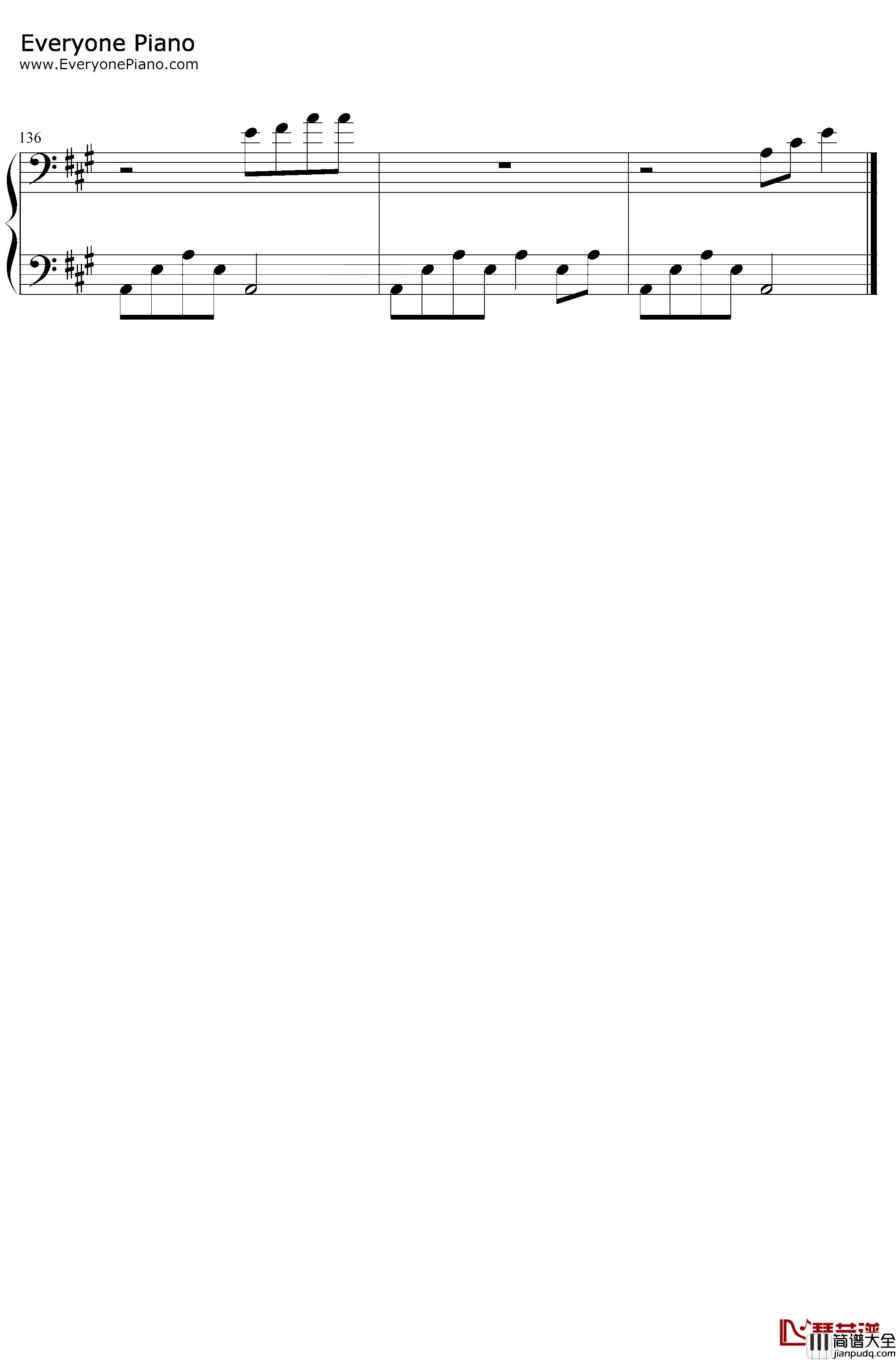 One_Margarita钢琴谱_LukeBryan_LukeBryan