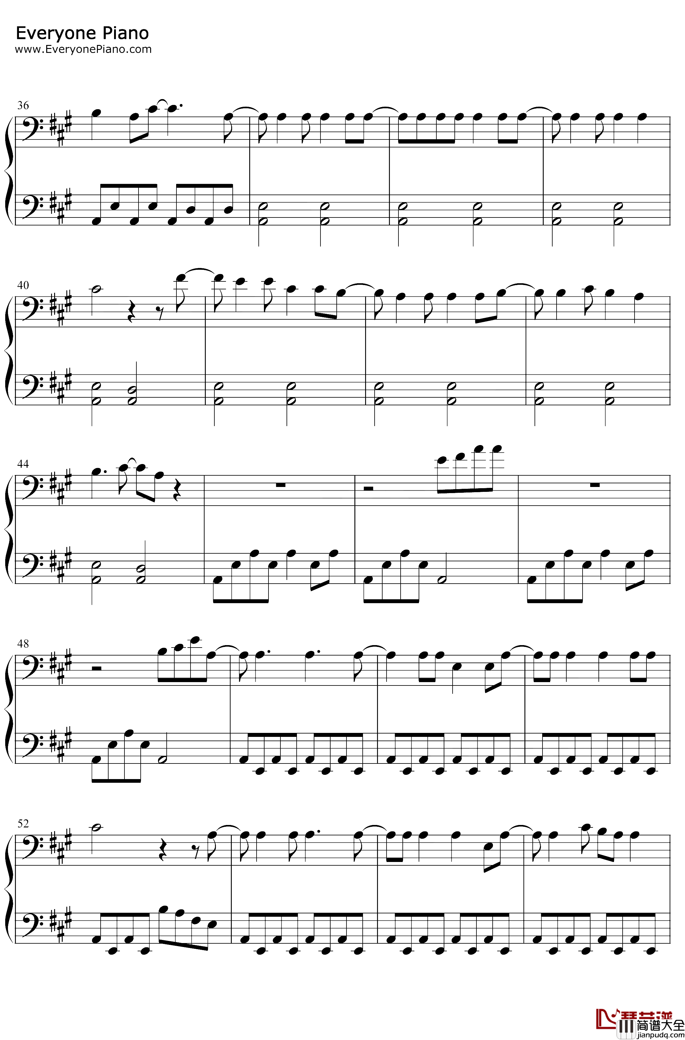 One_Margarita钢琴谱_LukeBryan_LukeBryan