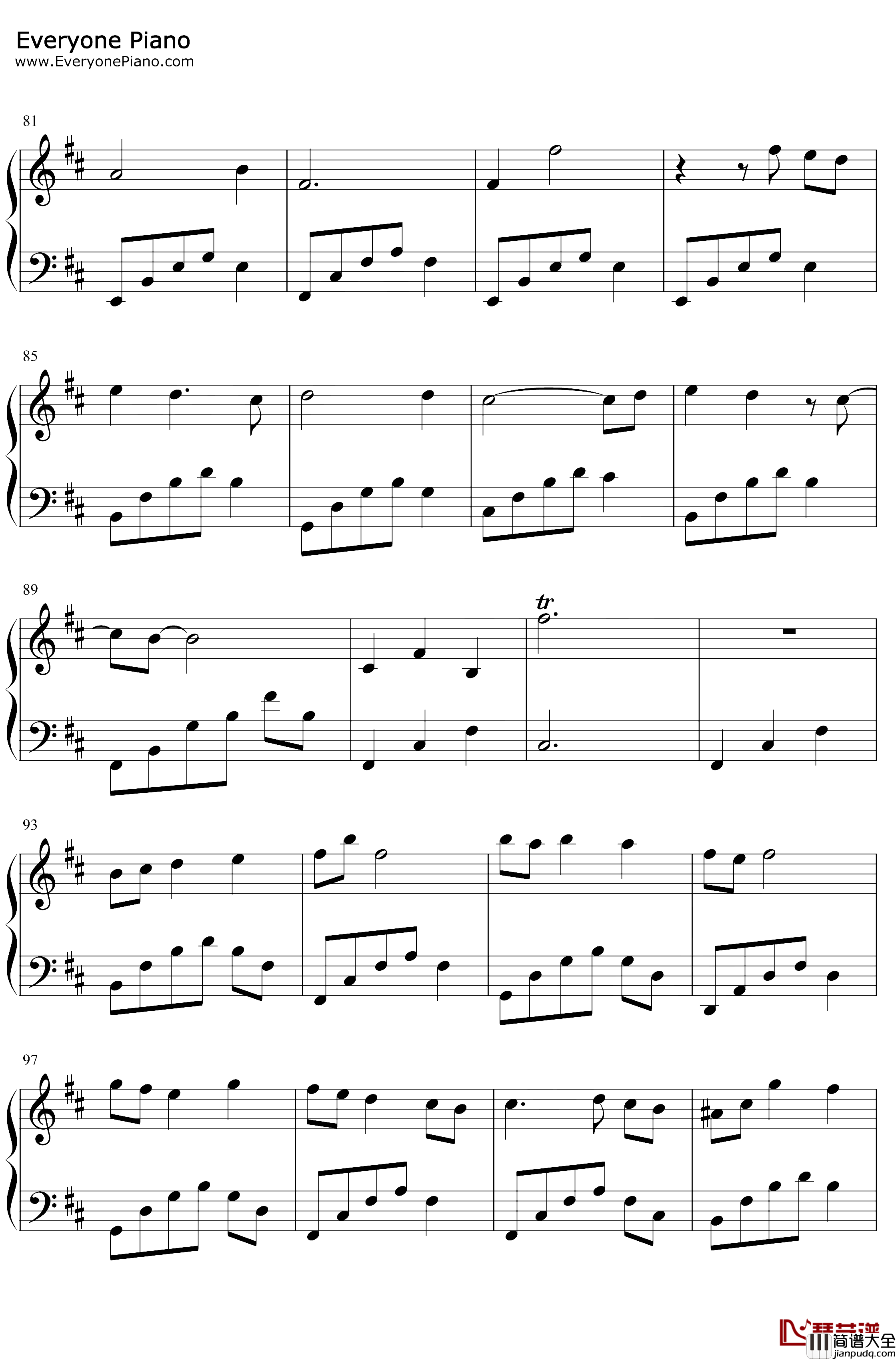 桃夭钢琴谱_双笙_清平乐插曲