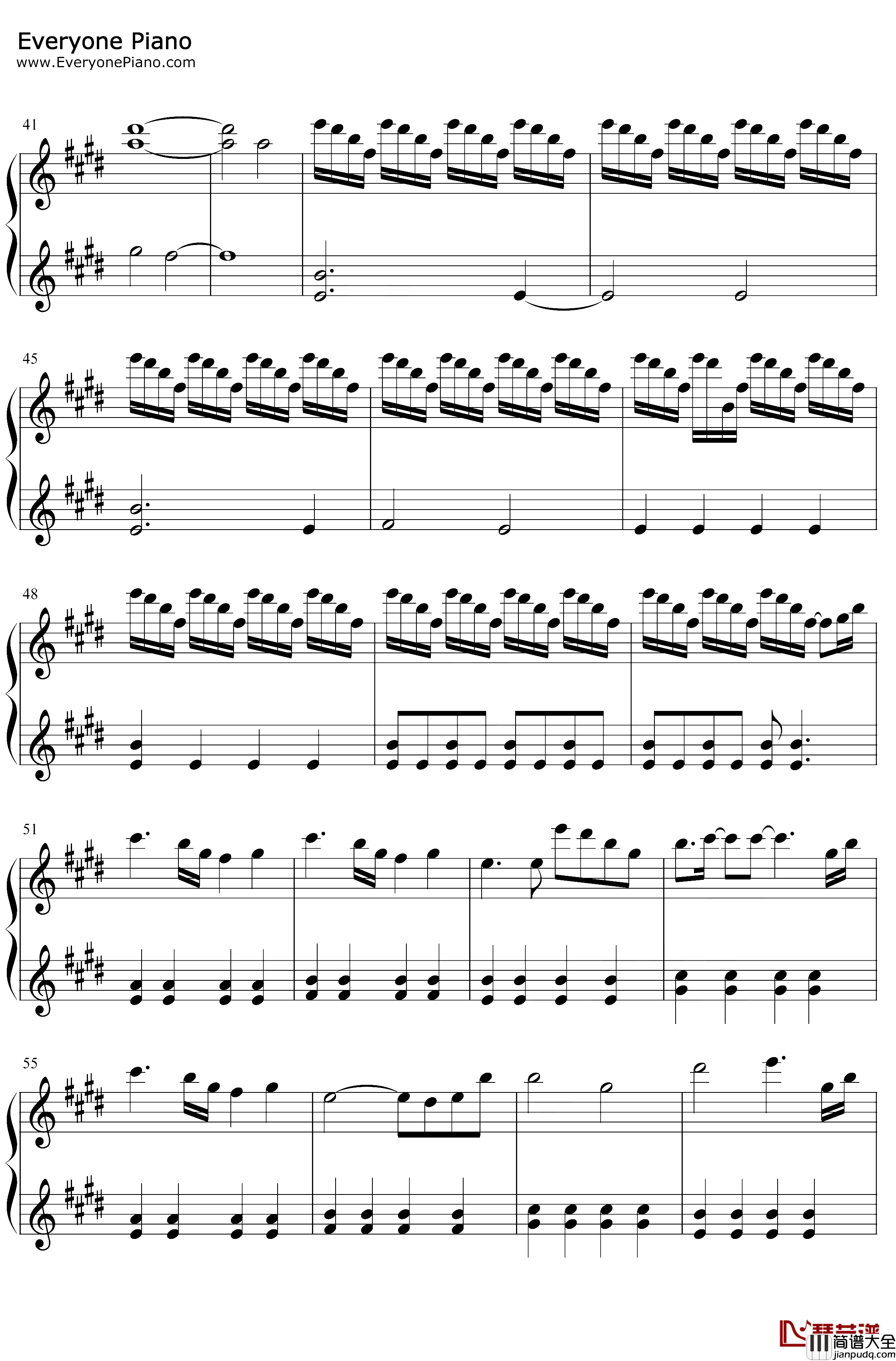 春弦钢琴谱_横山克_明日方舟_光遇版