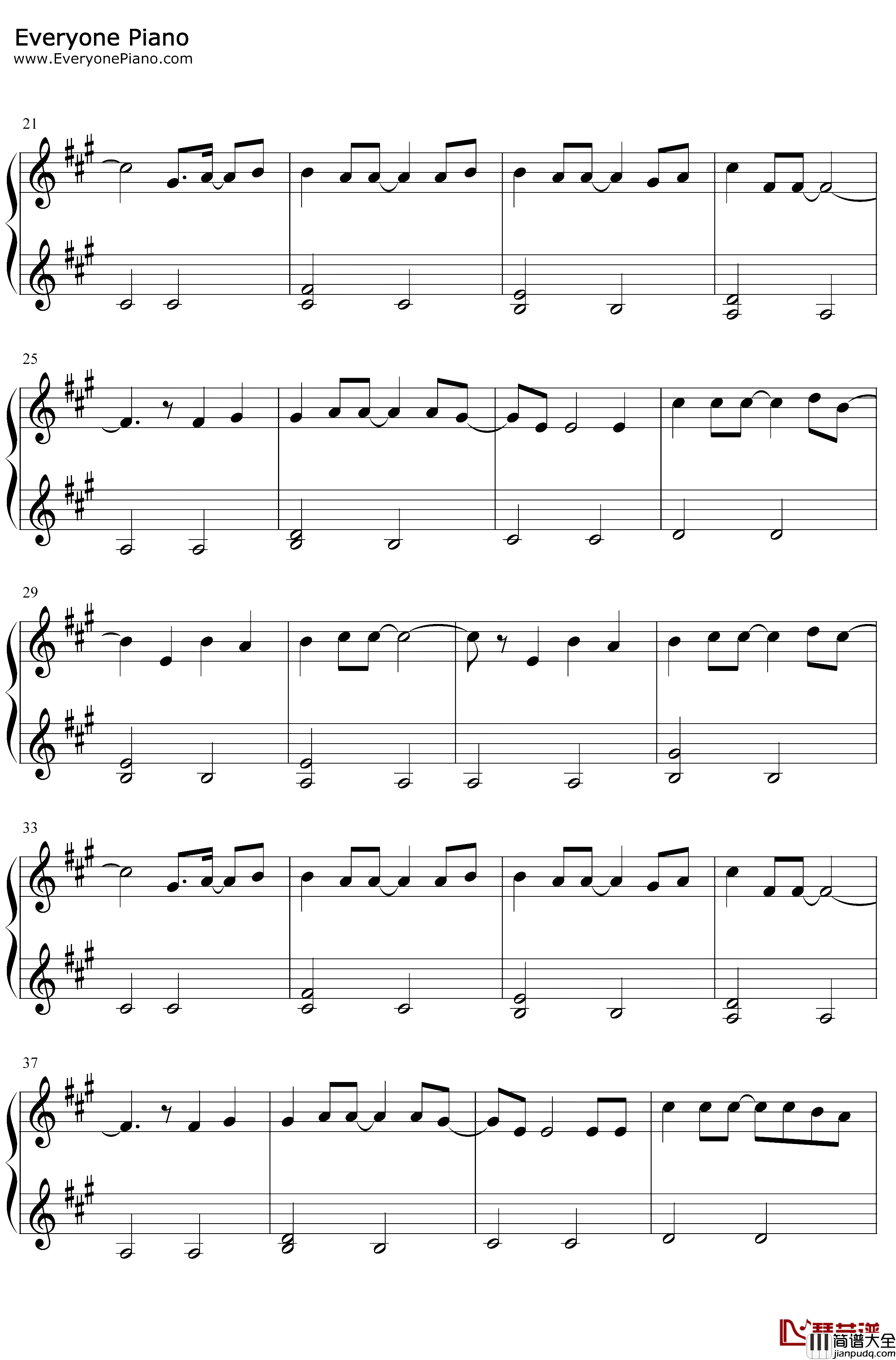 希望之花钢琴谱_千菅春香_光遇版